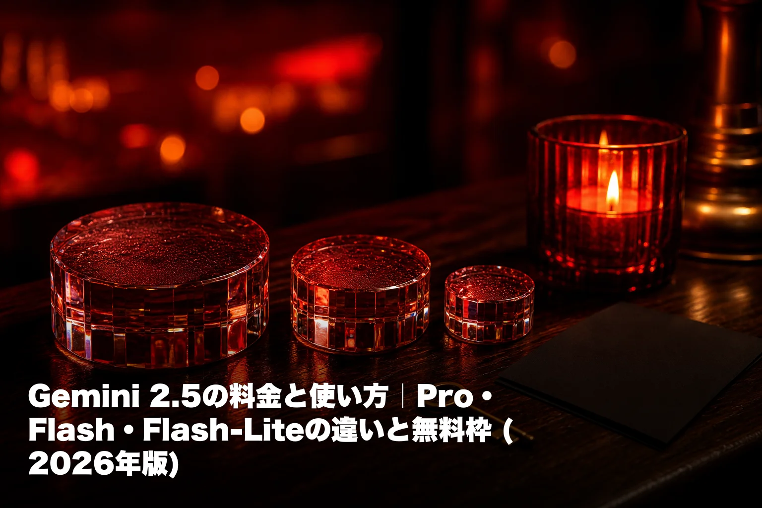 Gemini 2.5の無料枠と料金｜Pro・Flash・Flash-Liteの違いと使い方【2026】