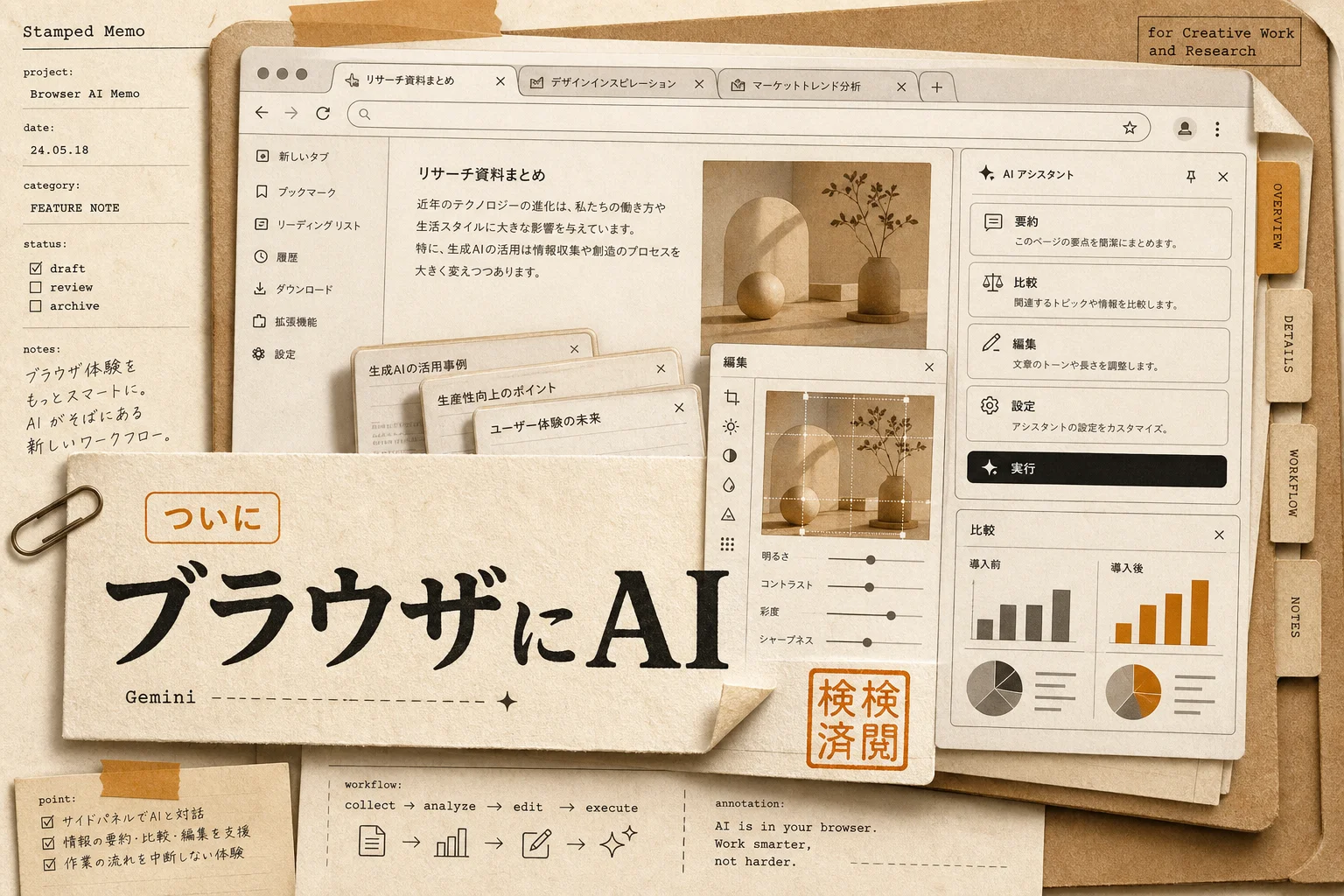 Gemini in Chromeの使い方と料金：ブラウザ内AIで何ができるか