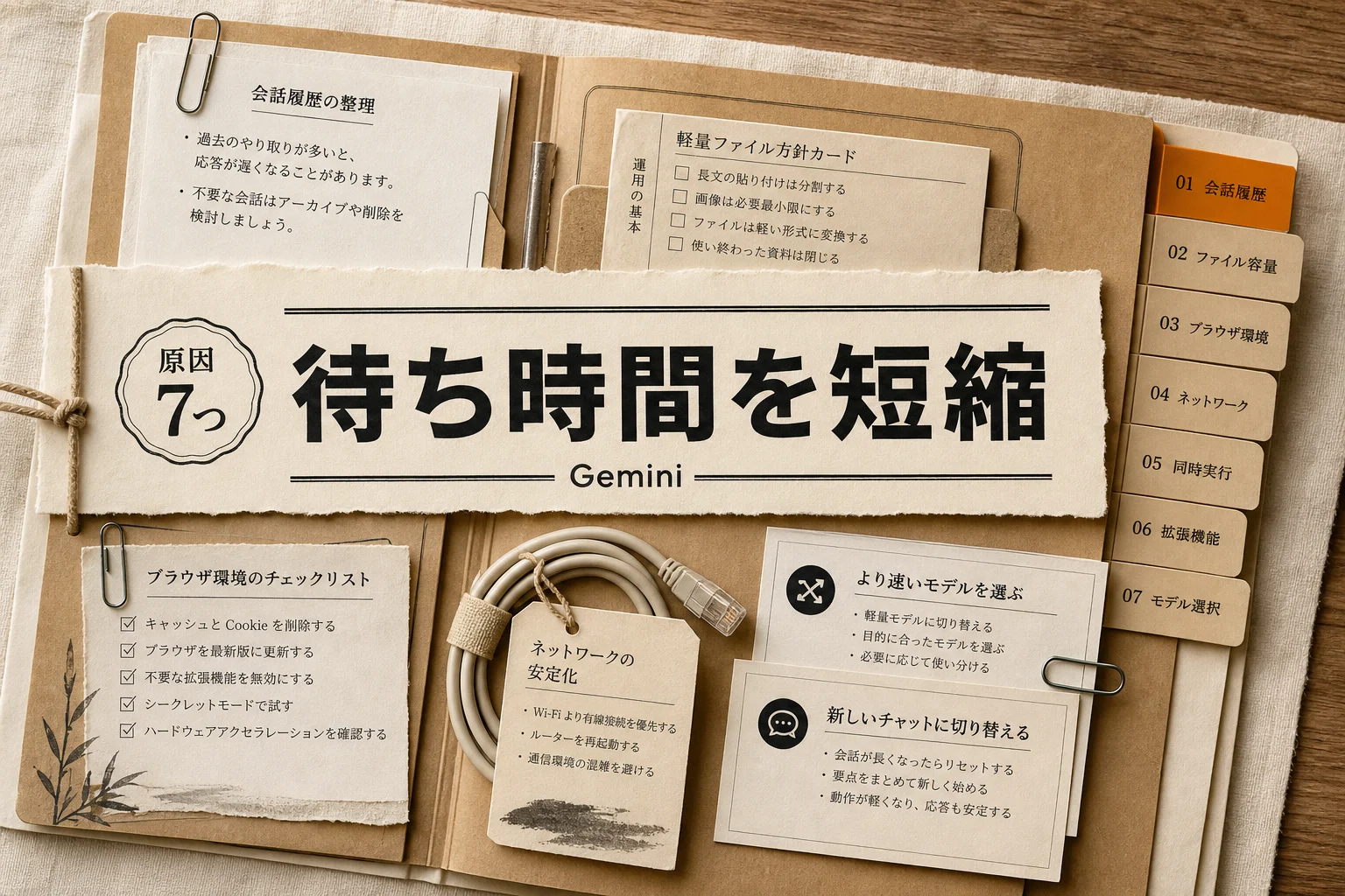 Geminiが遅い原因と対処法7選 レスポンスを3倍速くする設定と使い分け