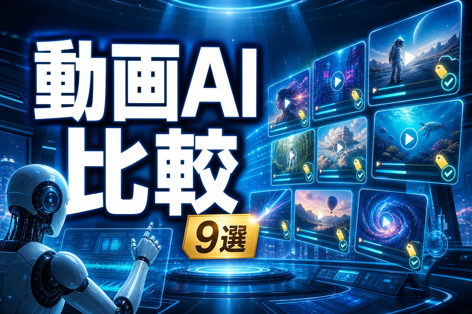 生成AI動画ツール9本を比較｜無料で始める料金と選び方 (2026年版)