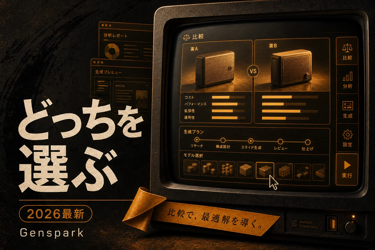 GensparkとChatGPTを比較｜月$24.99で50以上のAIが使い放題か、$20の定番か（2026年版）
