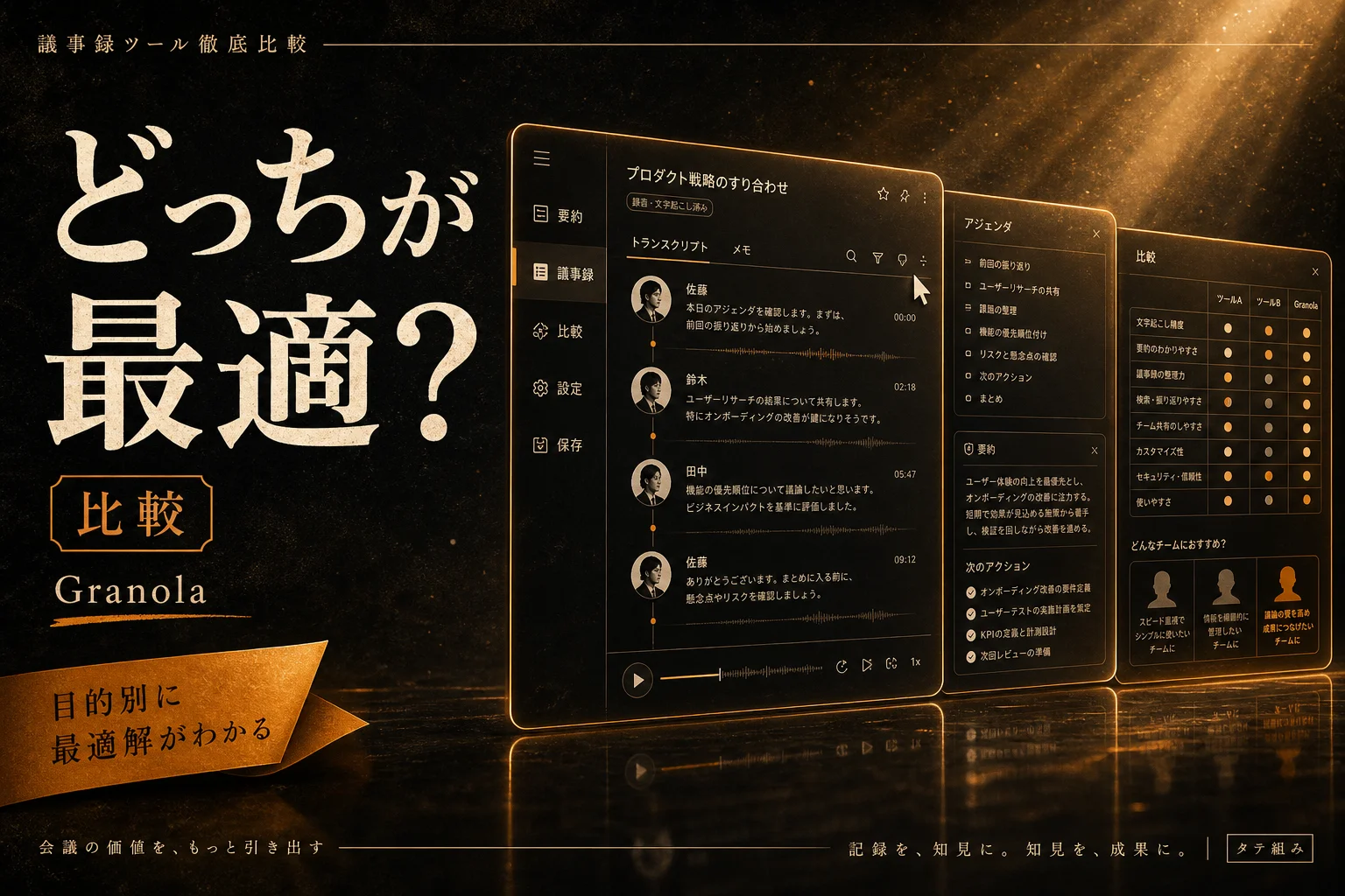 Granola と Gemini 徹底比較 — 会議メモの性能とコストで選ぶ (2026年版)