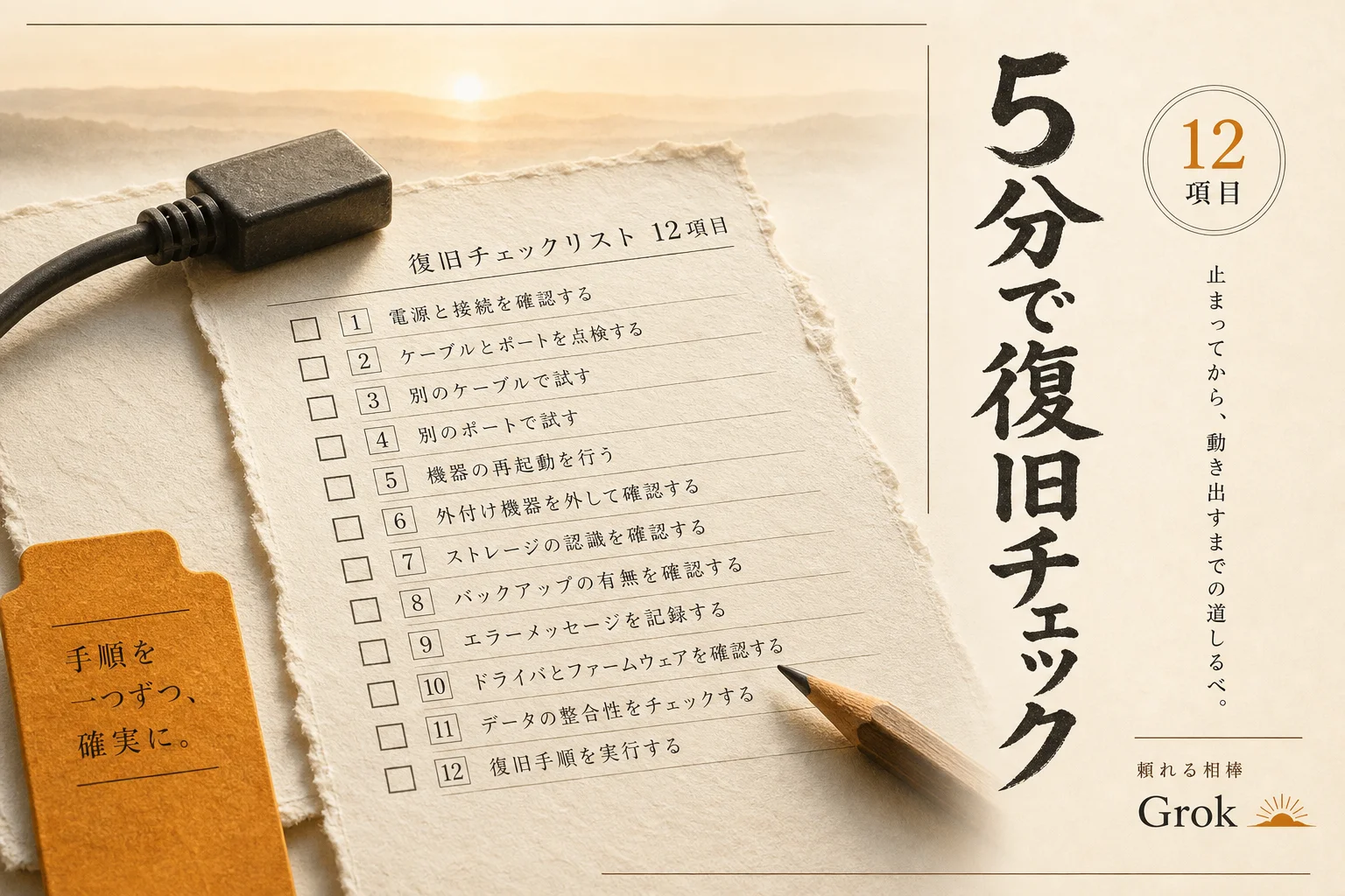 Grokが動かない時の原因12個と直し方 完全チェックリスト (2026年版)