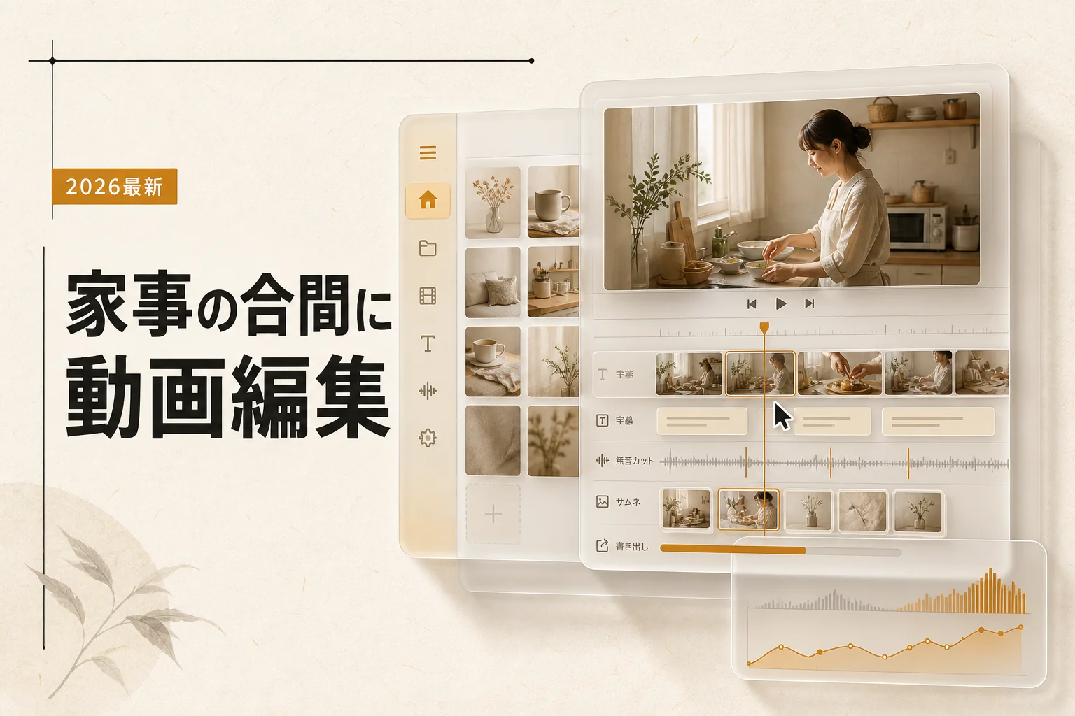 主婦・主夫の動画編集AIベスト5、月3,000円以下で始める選び方 (2026年版)