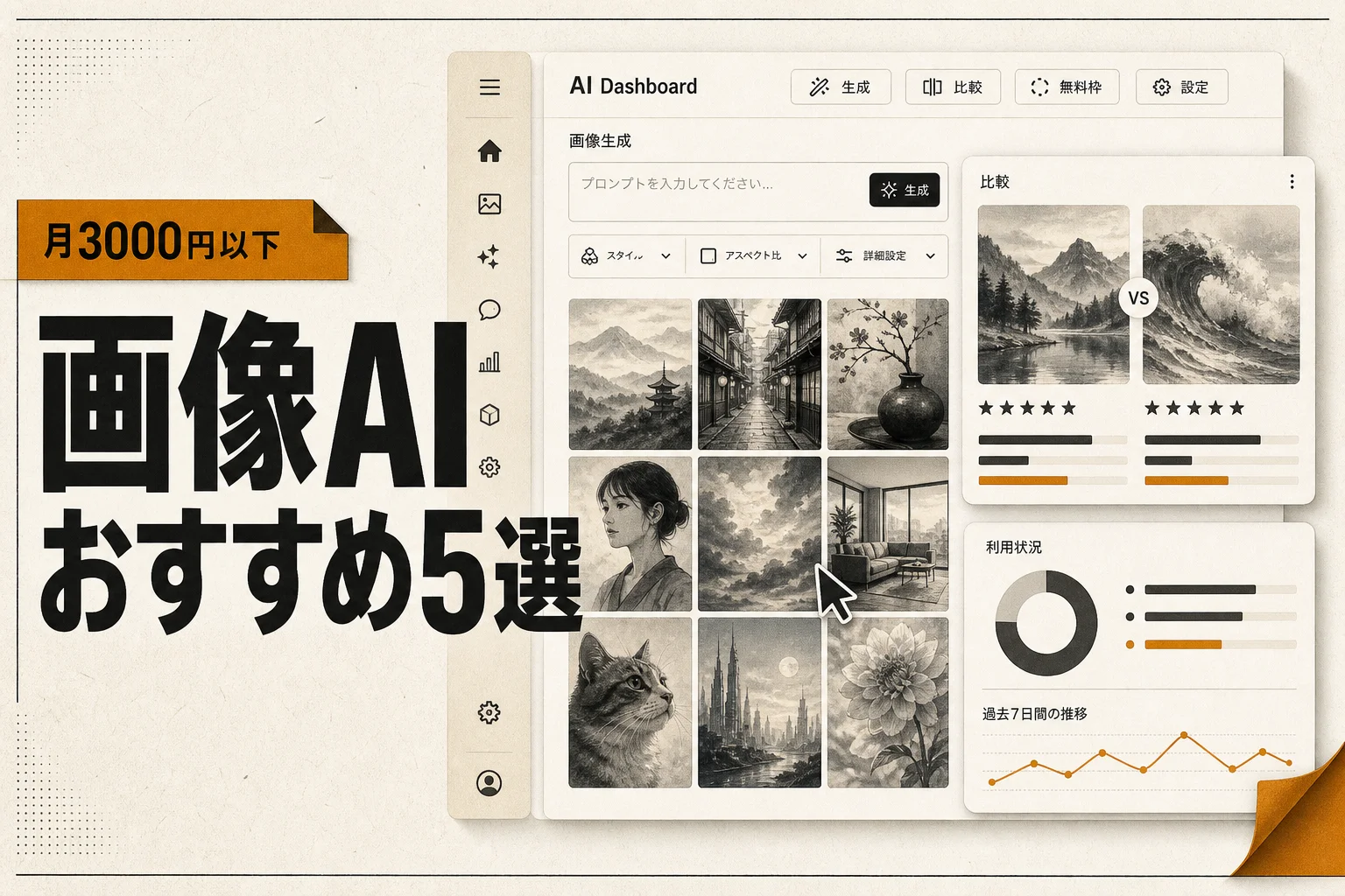 エンジニア向け画像生成AIおすすめ5選 月3,000円以下で始める使い分け (2026年版)