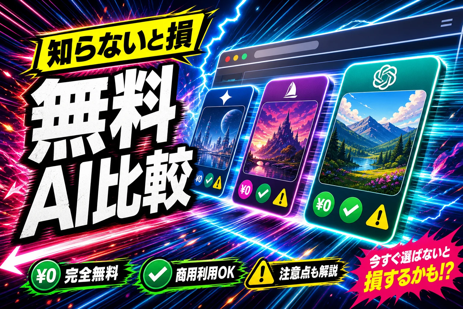 無料の画像生成AIおすすめ比較｜商用利用OKツールの選び方（2026年版）