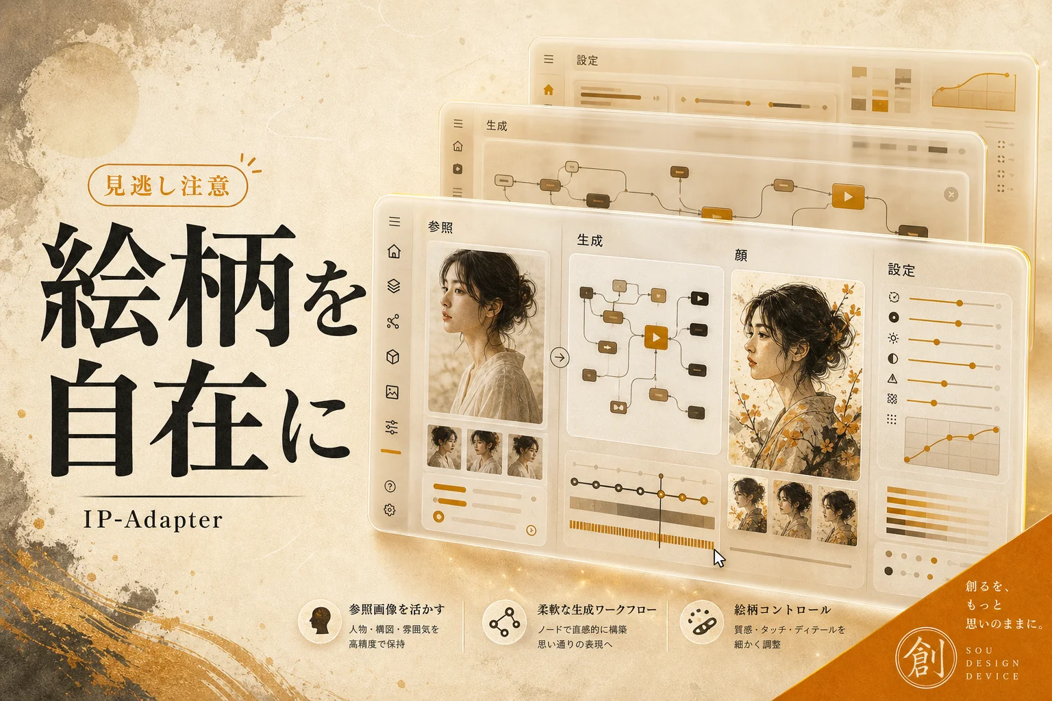 IP-Adapterとは？参照画像でAI画像を思い通りに操る使い方