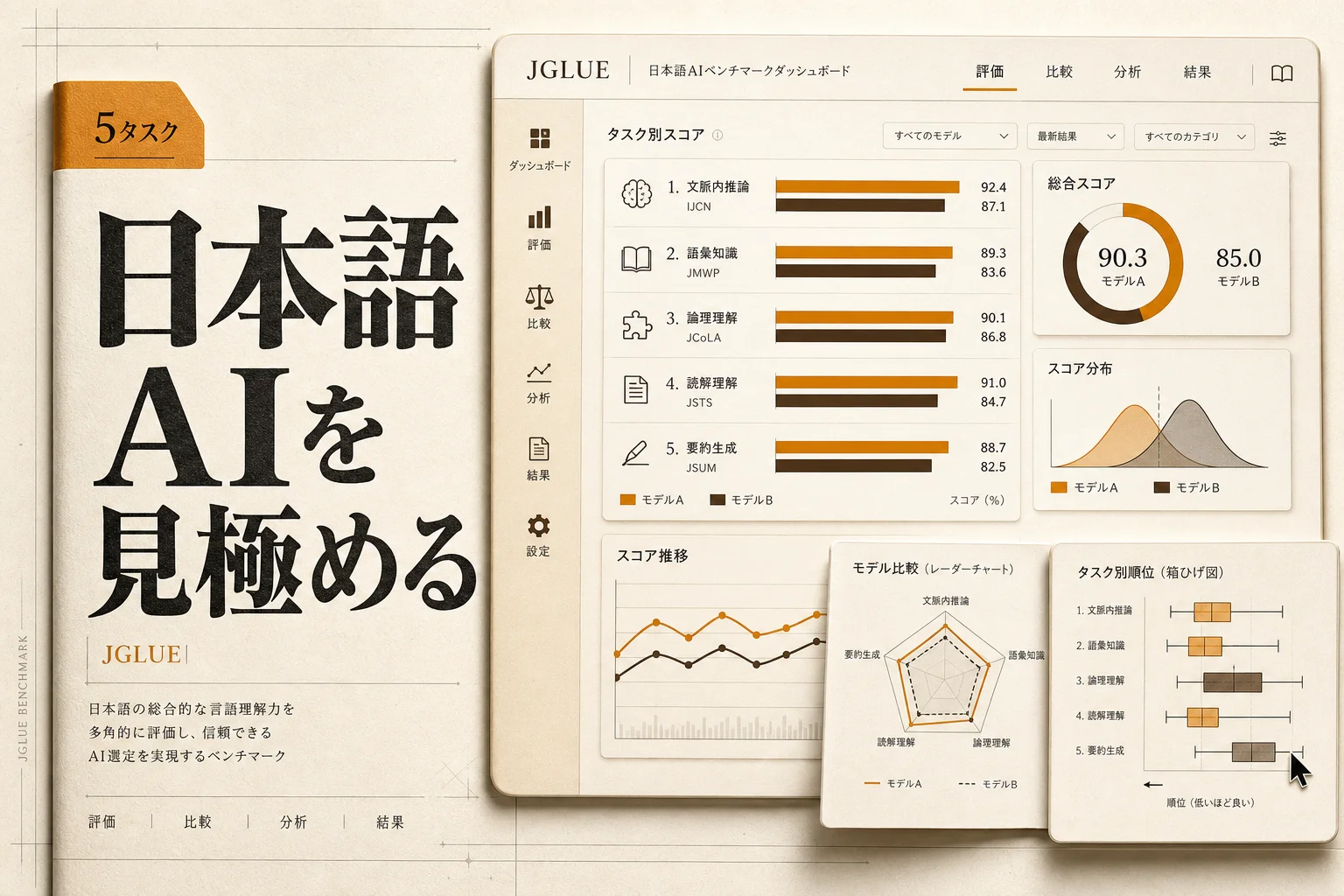 JGLUEとは？日本語AIの実力を測る5タスクと読み方 (2026年版)