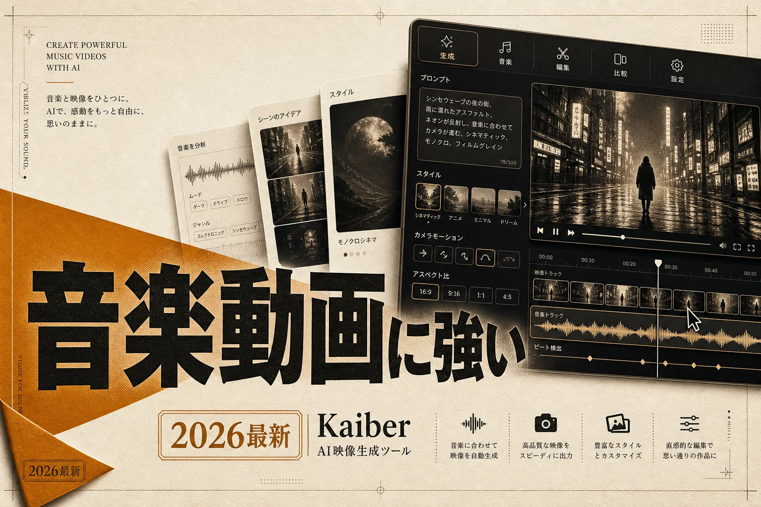 Kaiber AIの使い方と料金を検証｜音楽動画に強い動画生成AIの実力（2026年版）