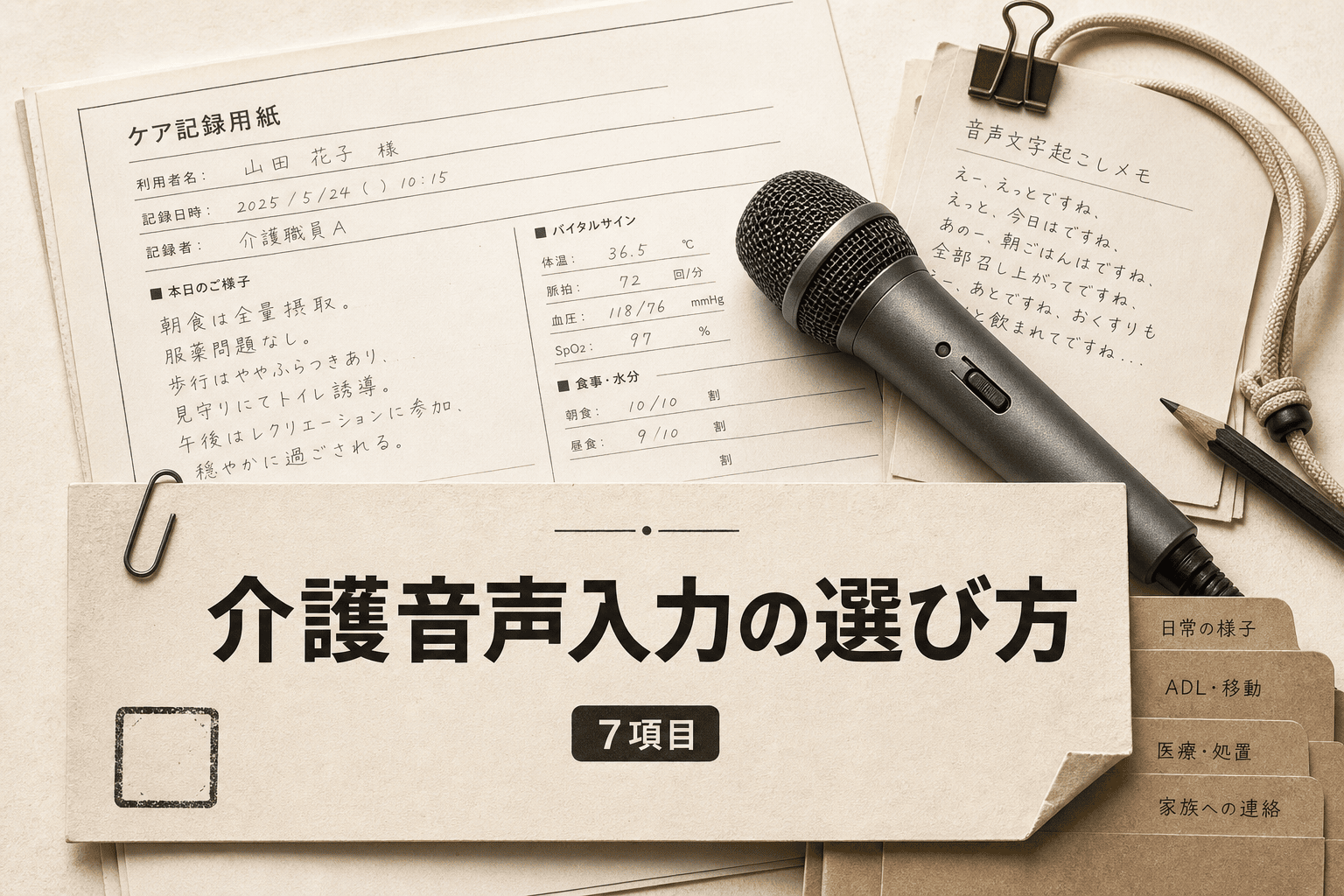 介護記録のAI音声入力を比較｜料金相場と失敗しない選び方 (2026年版)