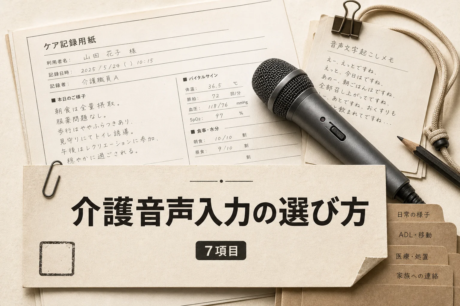 介護記録のAI音声入力を比較｜料金相場と失敗しない選び方 (2026年版)