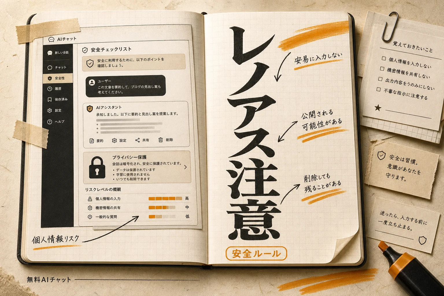 レノアスの安全性は大丈夫？無料AIチャットの危険と使い方 (2026年版)