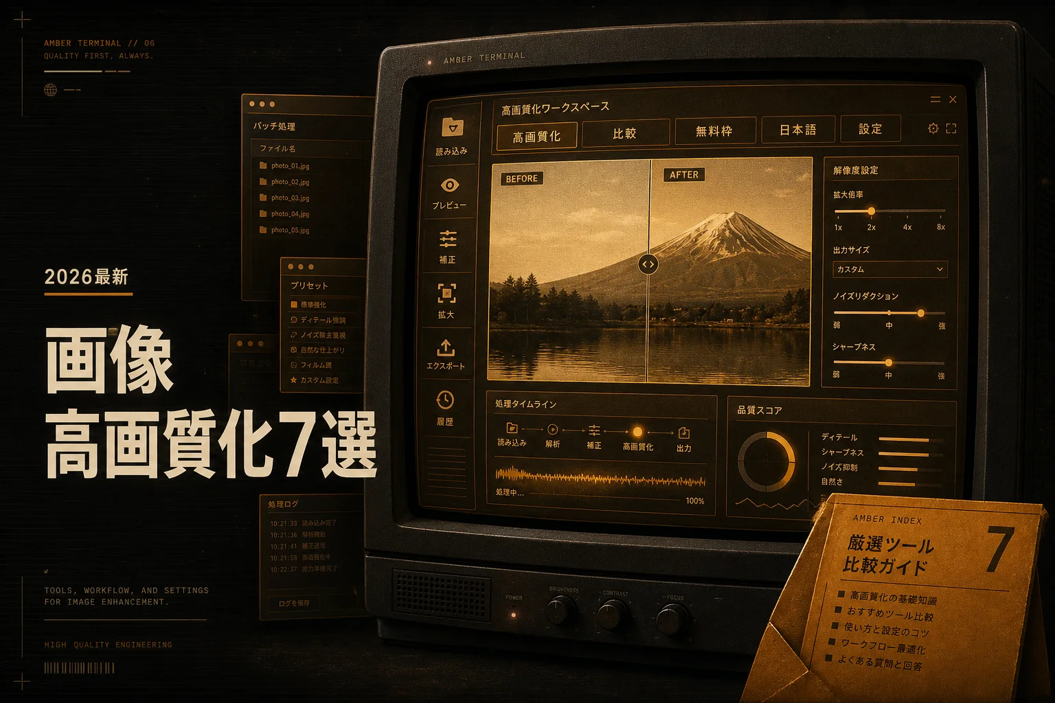 Lets Enhance 代替の画像高画質化ツール7選 無料・日本語対応・OSSまで (2026年版)