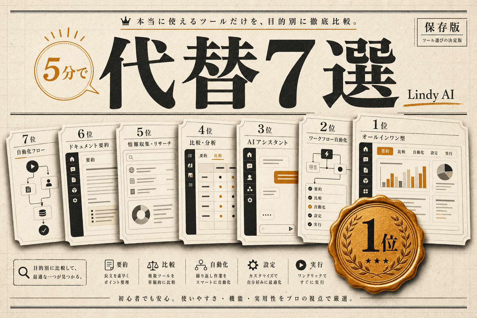 Lindy AI 代替7選 — 無料・日本語・オープンソースで選ぶ (2026年版)