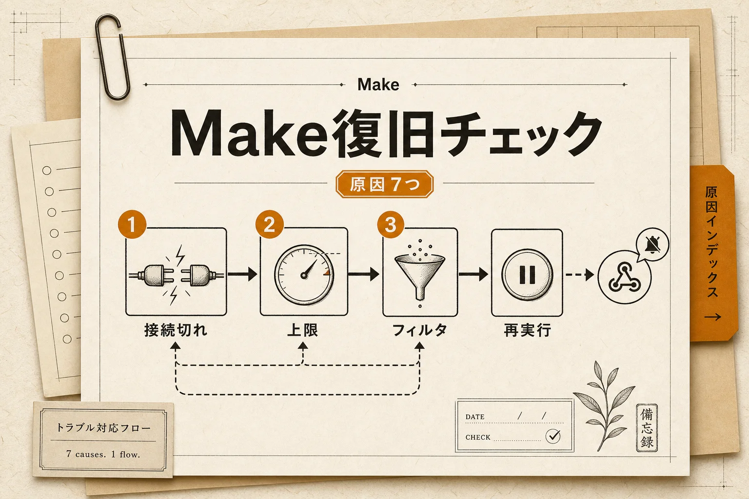 Makeが動かない時の原因7つと対処法チェックリスト（2026年版）