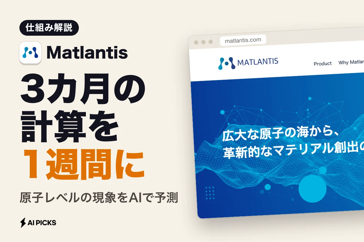 Matlantisで材料計算を3カ月から1週間に短縮する汎用原子レベルAIシミュレータの仕組み