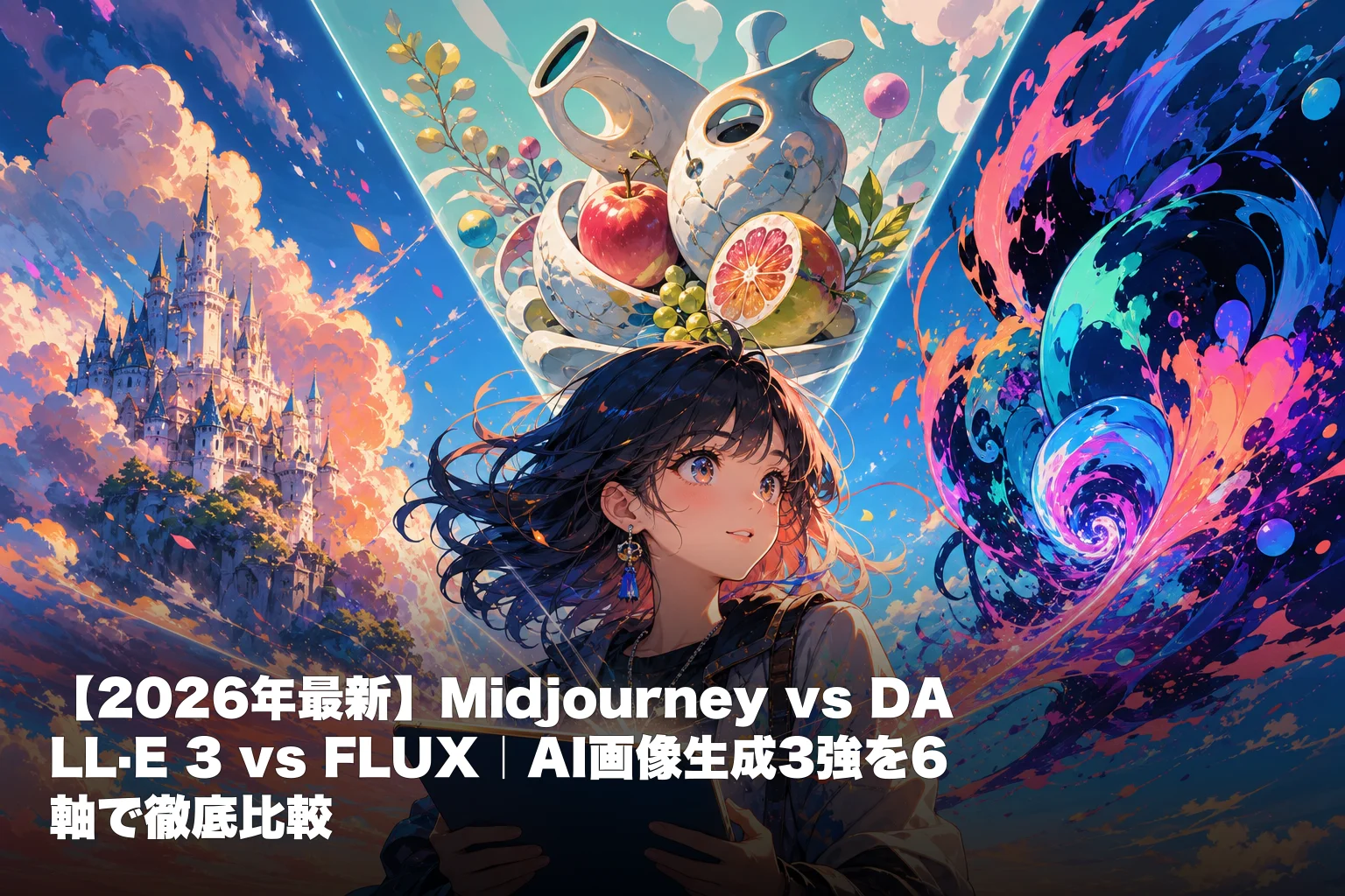 【2026年最新】Midjourney vs DALL·E 3 vs FLUX｜AI画像生成3強を6軸で徹底比較