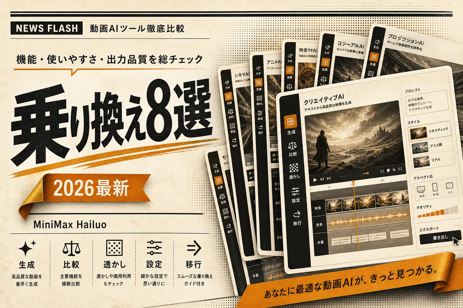 MiniMax Hailuoの代替8選｜無料・日本語・オープンソースで選ぶ (2026年版)