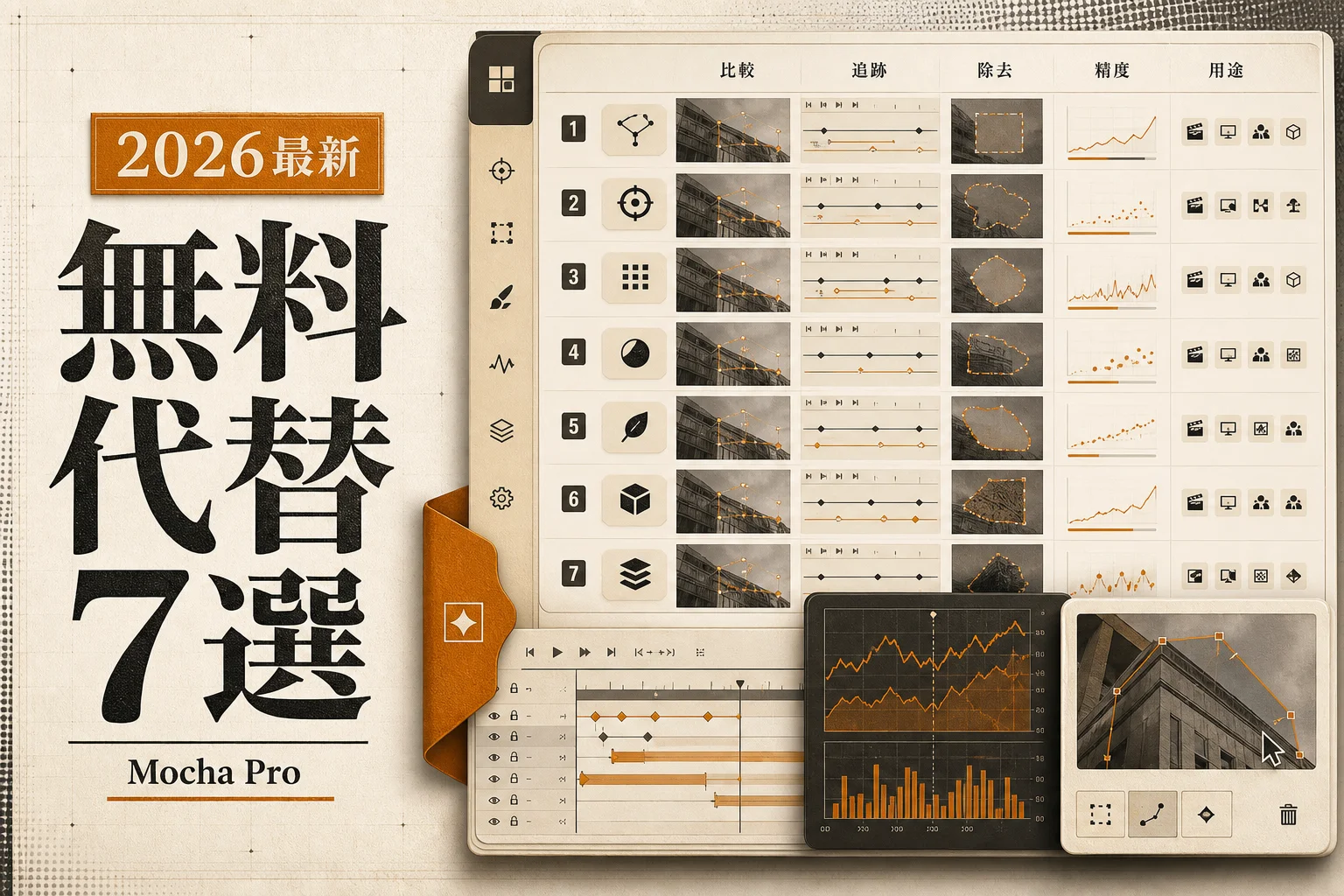Mocha Pro 代替8本を比較 — 無料・オープンソースで足りる範囲 (2026年版)