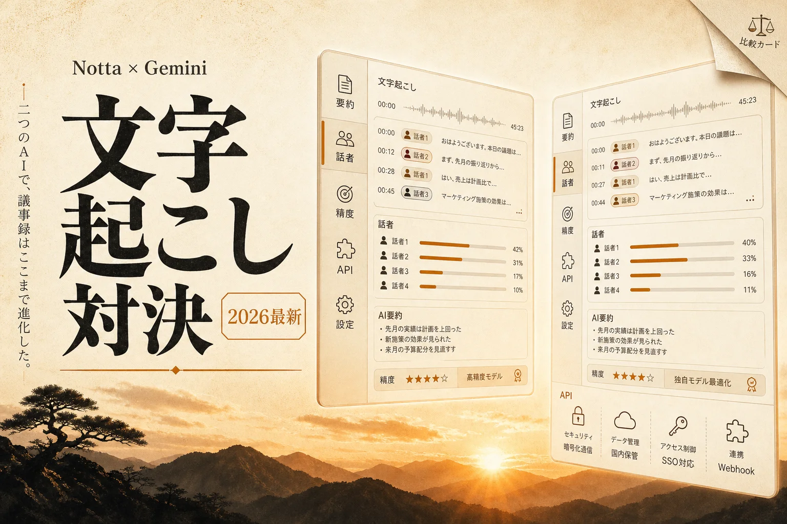 Nottaとgeminiを比較｜文字起こしの性能とコストで選ぶ正解 (2026年版)