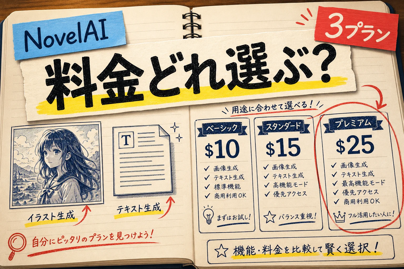 NovelAIの料金は月10ドルから — 3プランの違いと選び方 (2026年版)