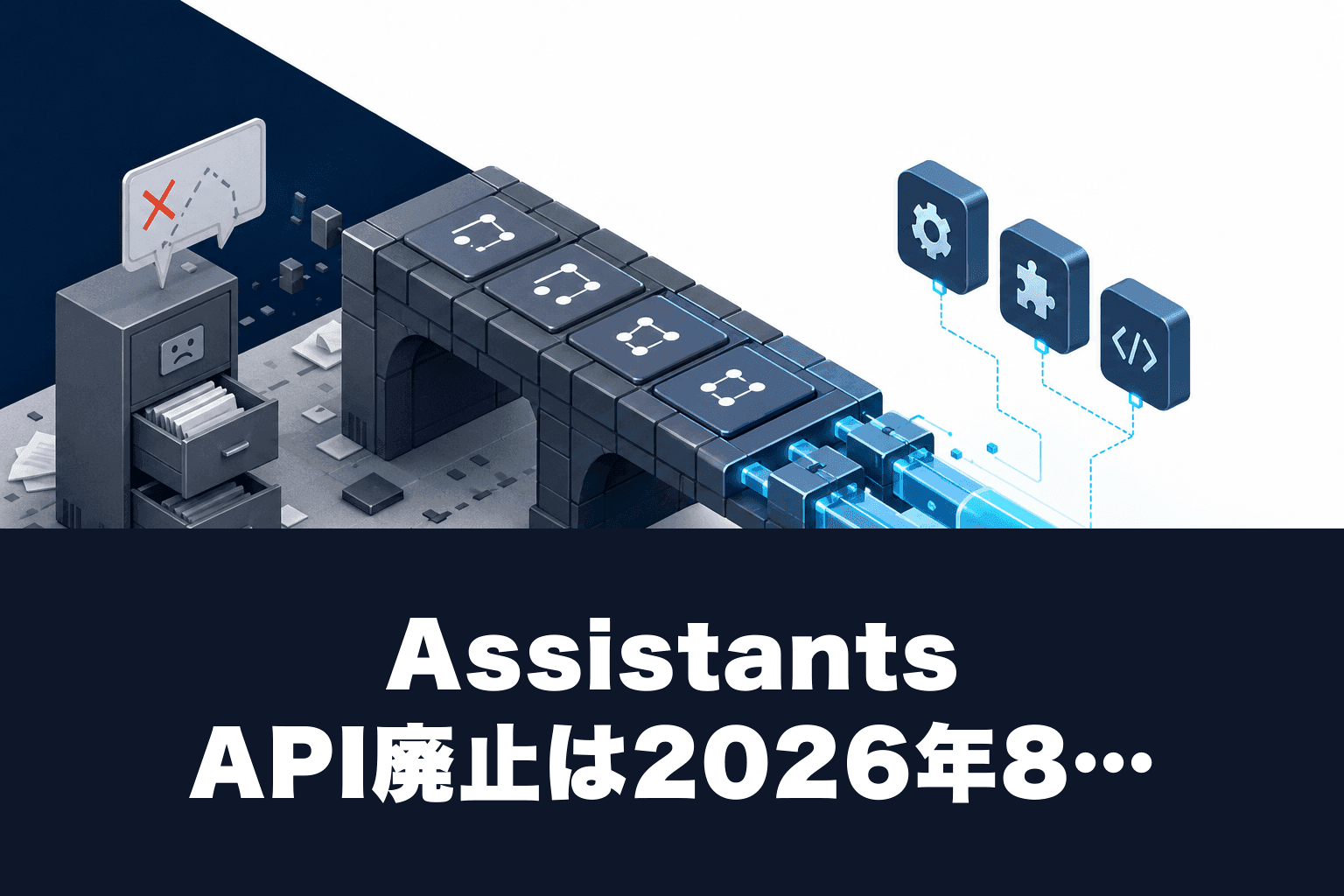 Assistants API廃止は2026年8月｜Responses API移行手順を5分で（料金・コード例付き）