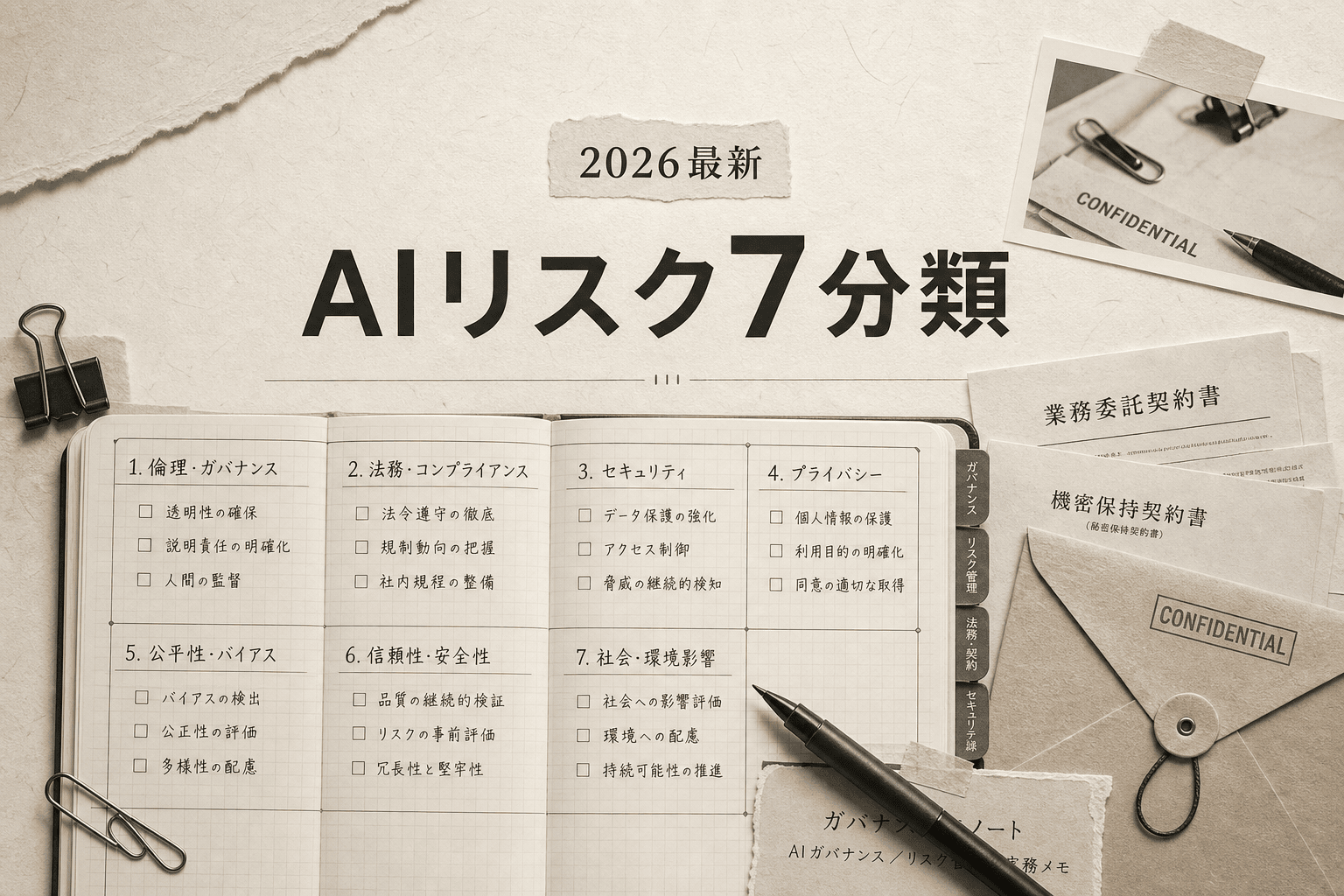 PdMが押さえるAIリスク7分類と社内ガバナンスの作り方 (2026年版)