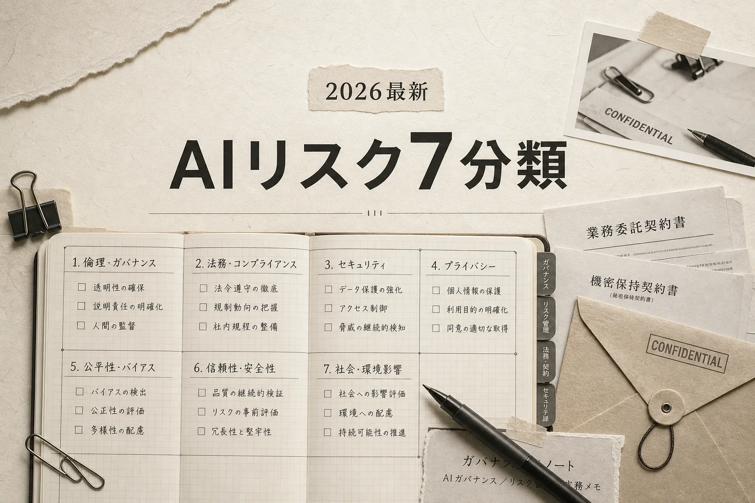 PdMが押さえるAIリスク7分類と社内ガバナンスの作り方 (2026年版)