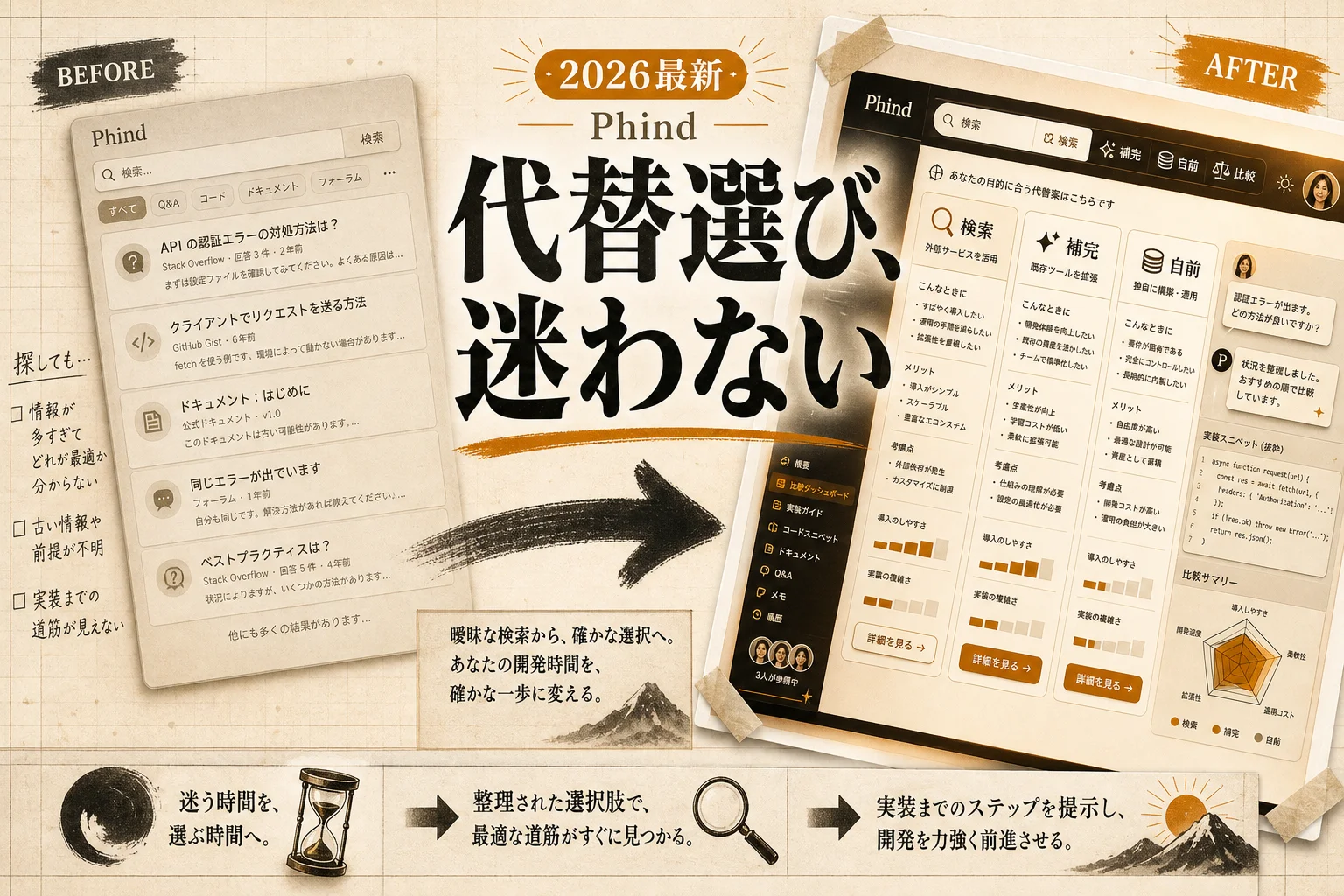 Phind代替はどれ？無料・日本語・オープンソースで選ぶ基準 (2026年版)