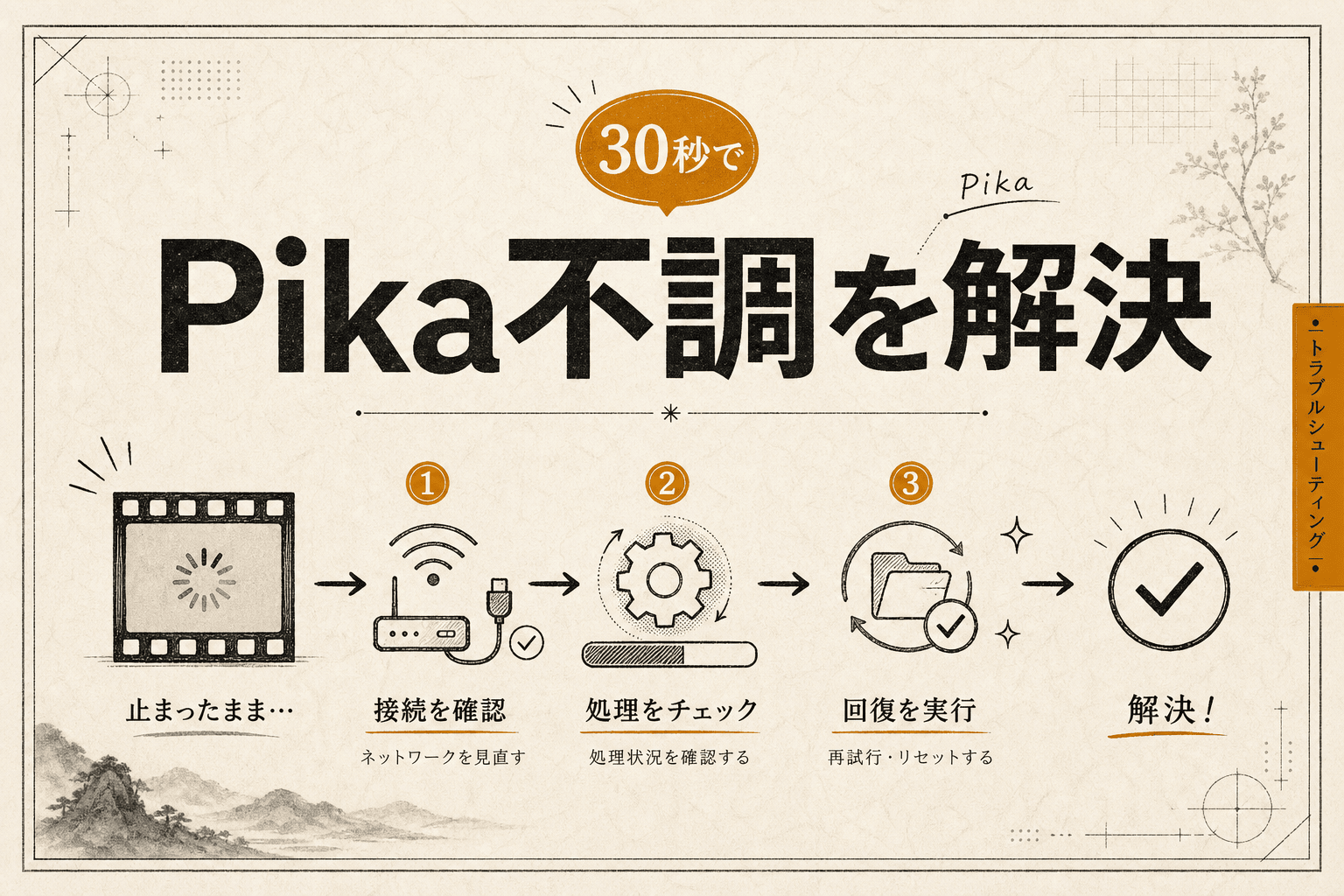 Pikaが動かない時の原因12個と直し方 (2026年版チェックリスト)
