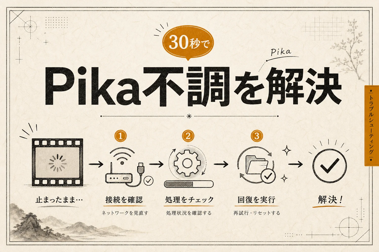 Pikaが動かない時の原因12個と直し方 (2026年版チェックリスト)