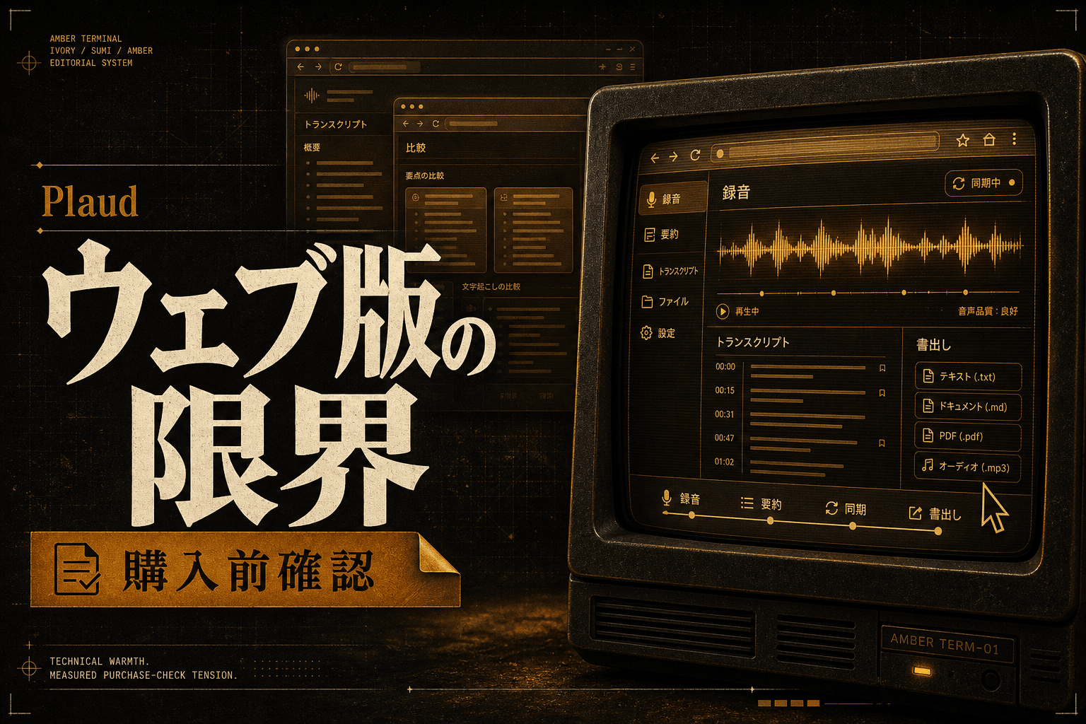 Plaud Web版の使い方と限界、ブラウザ完結型の代替5つ (2026年版)