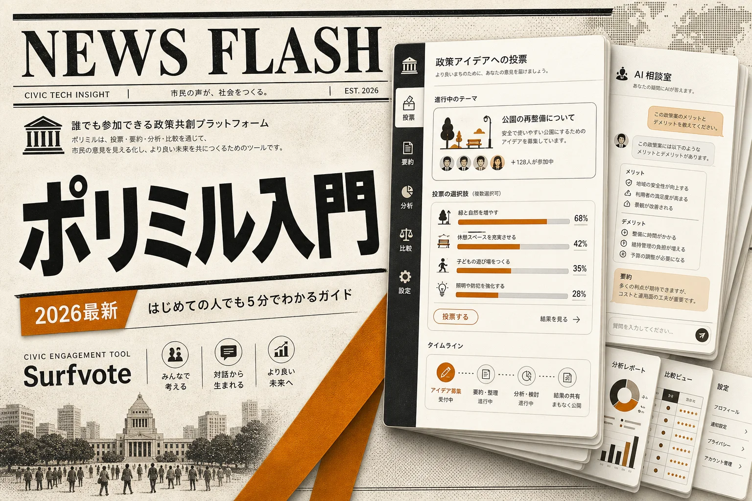 ポリミルとは？SurfvoteとQommons AIをやさしく解説（2026年版）