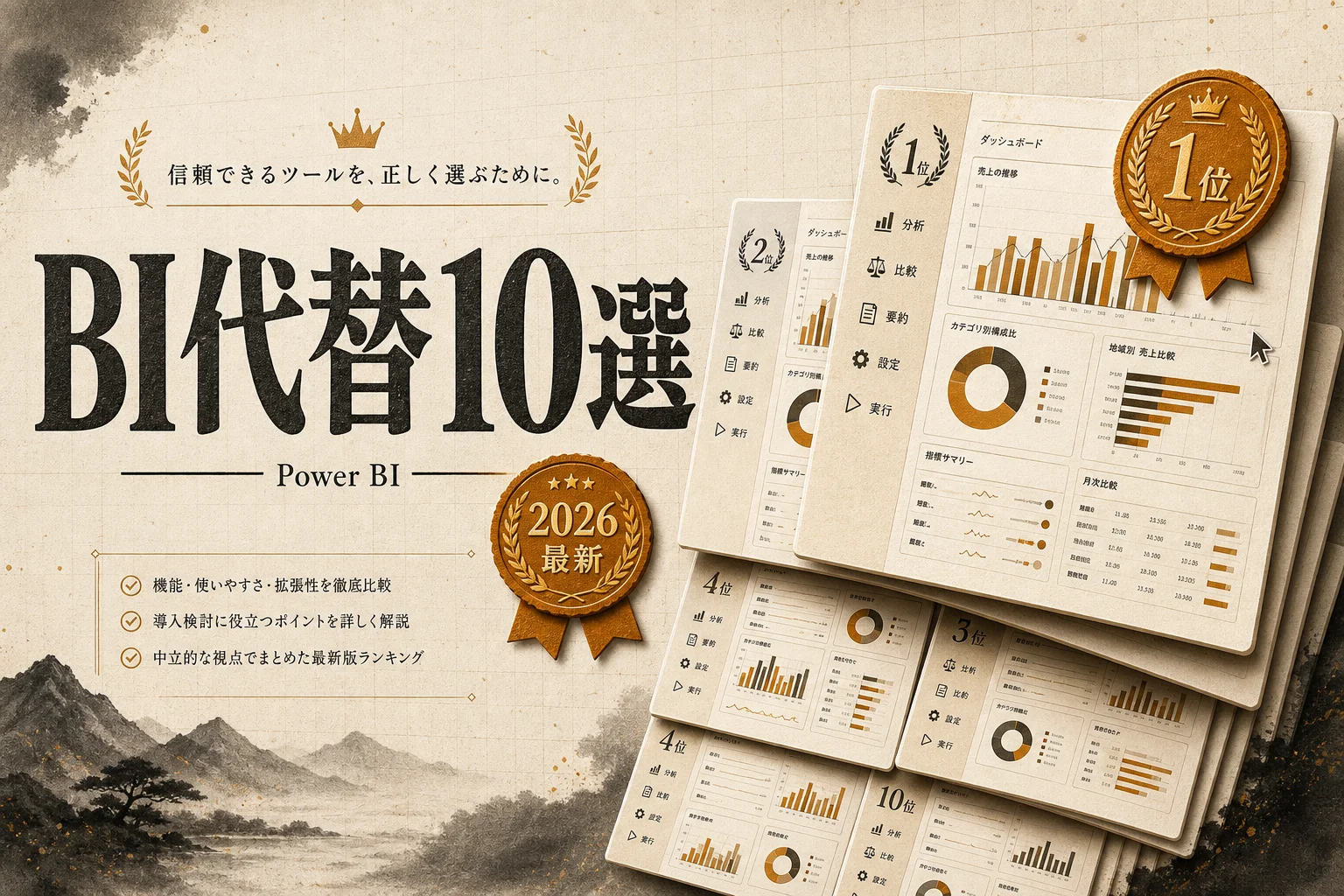 Power BIのAIに代わる無料・オープンソースBIツール7選（2026年版）