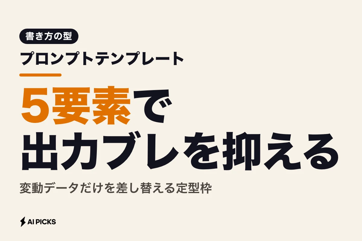 プロンプトテンプレートとは？出力精度を安定させる5つの構成要素と実務の型
