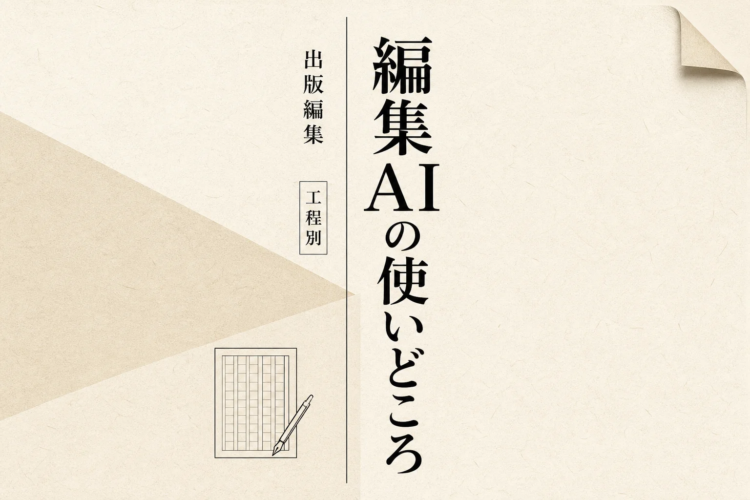 出版・編集の現場でAIは何ができる？工程別の使いどころと限界 (2026年版)