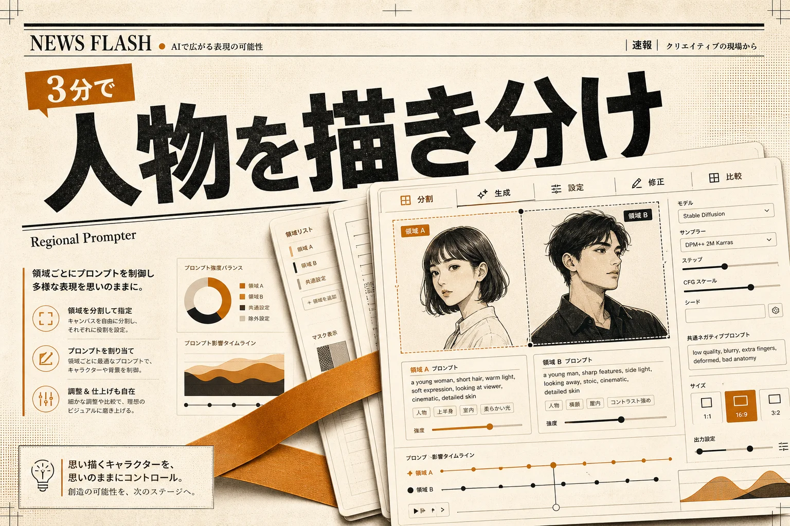 Regional Prompterの使い方 領域分割で複数人物を描き分ける完全ガイド