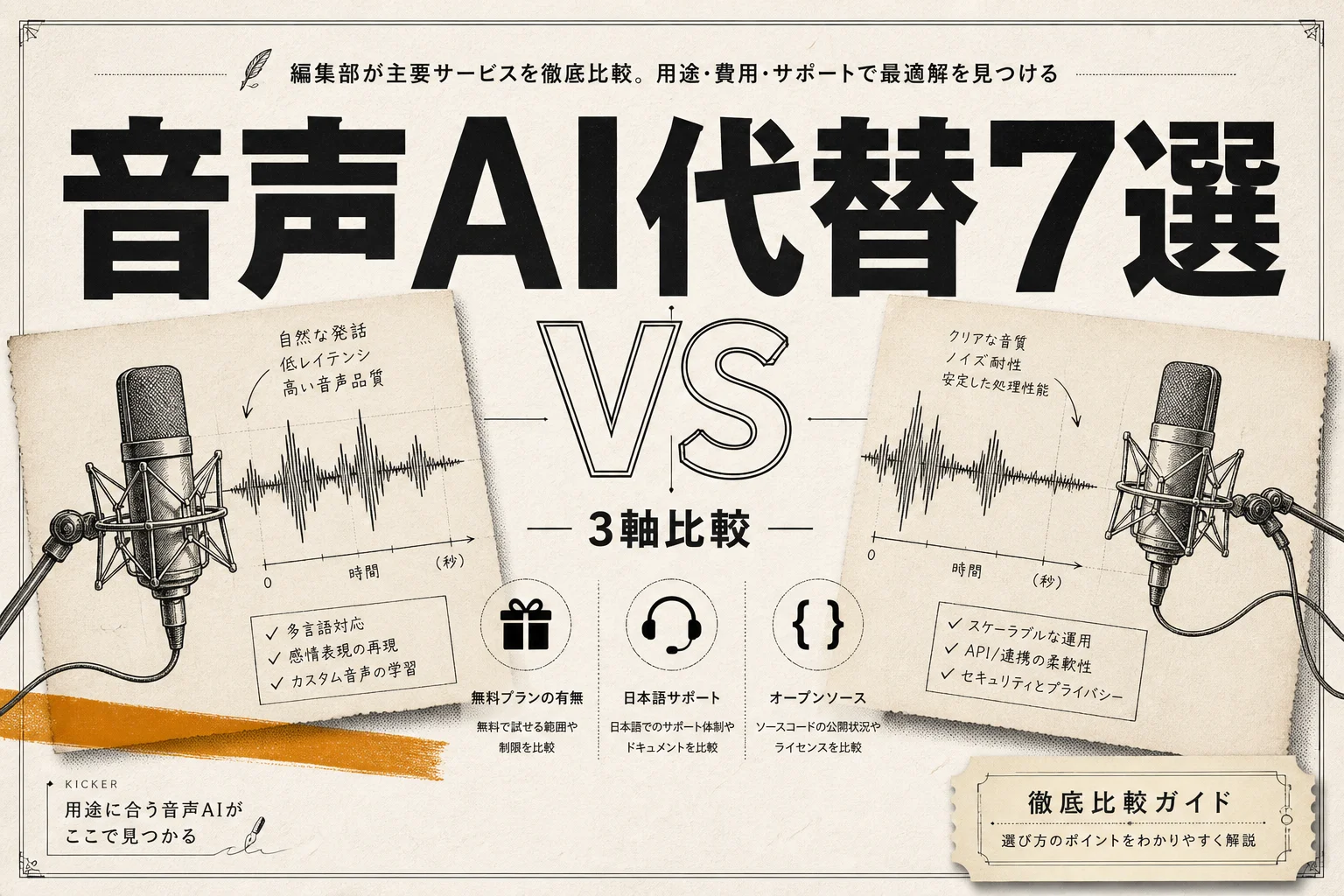 Resemble AI 代替7選、無料・日本語対応・オープンソースの音声合成を比較 (2026年版)