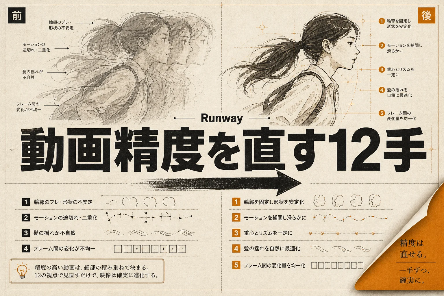 Runwayの精度が低いと感じたら試す設定とプロンプト改善12手