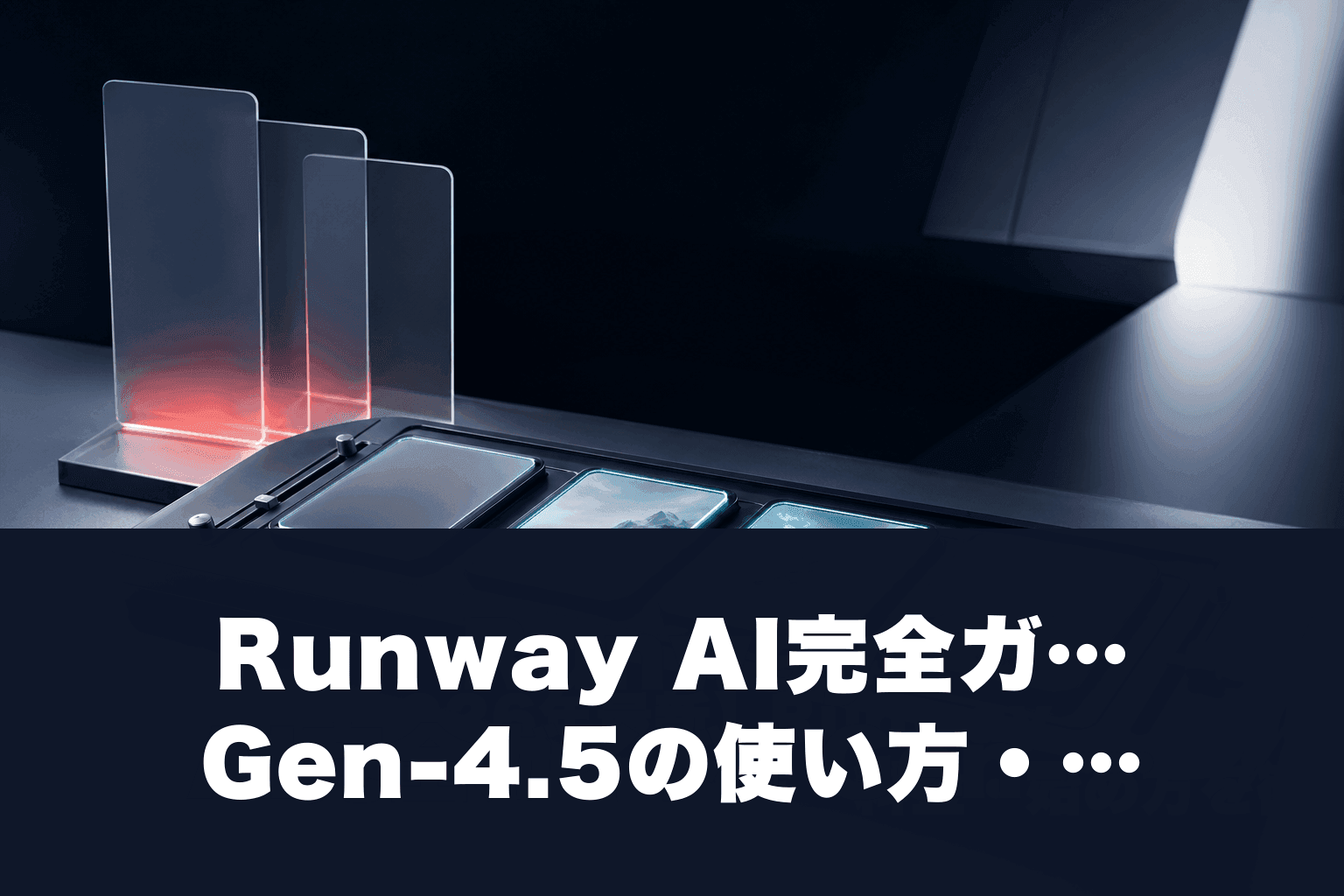 【2026年最新】Runway AI完全ガイド｜Gen-4.5の使い方・料金・始め方を徹底解説