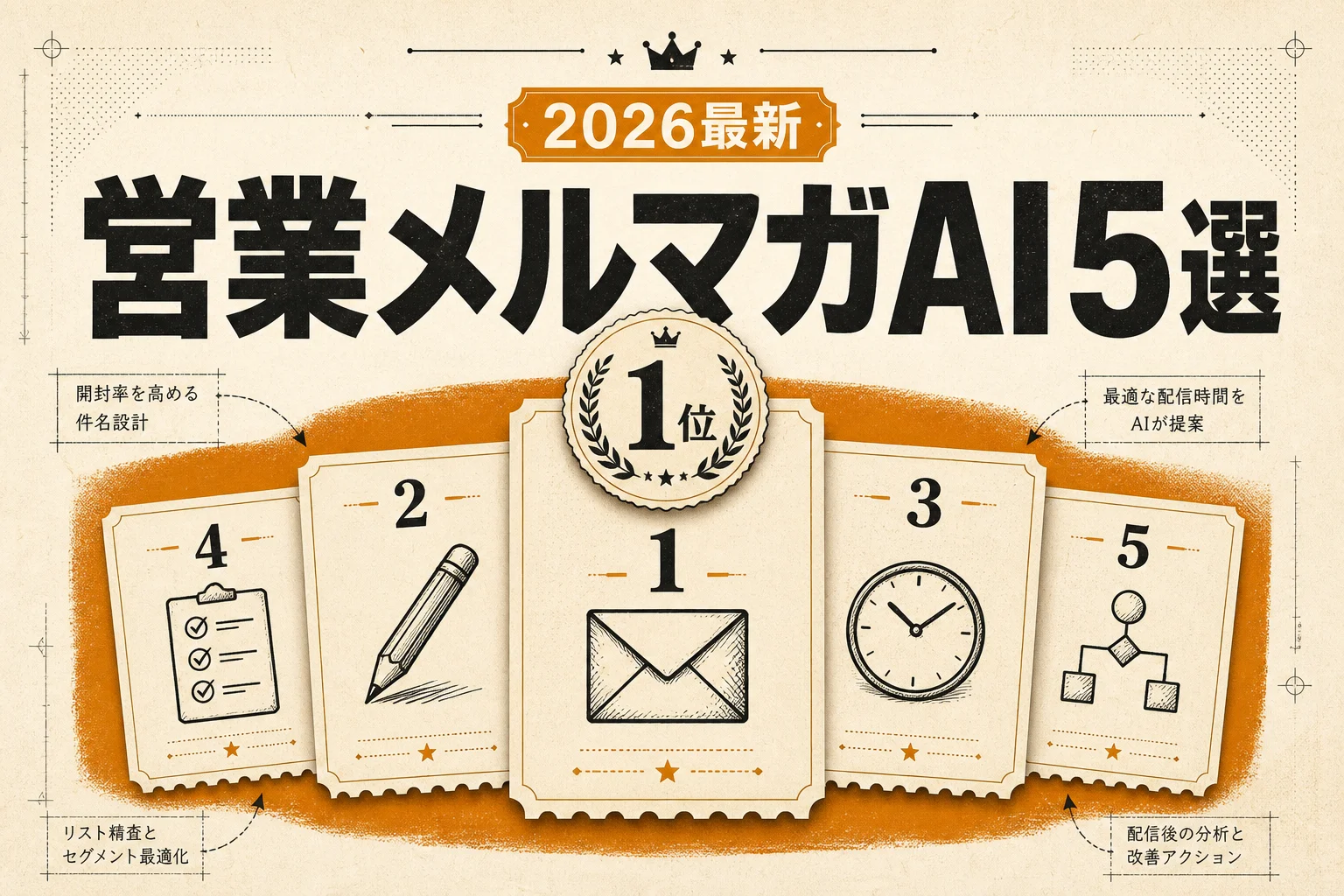 営業マンのメルマガ作成AI 5選、月3,000円以下で始める使い分け (2026年版)