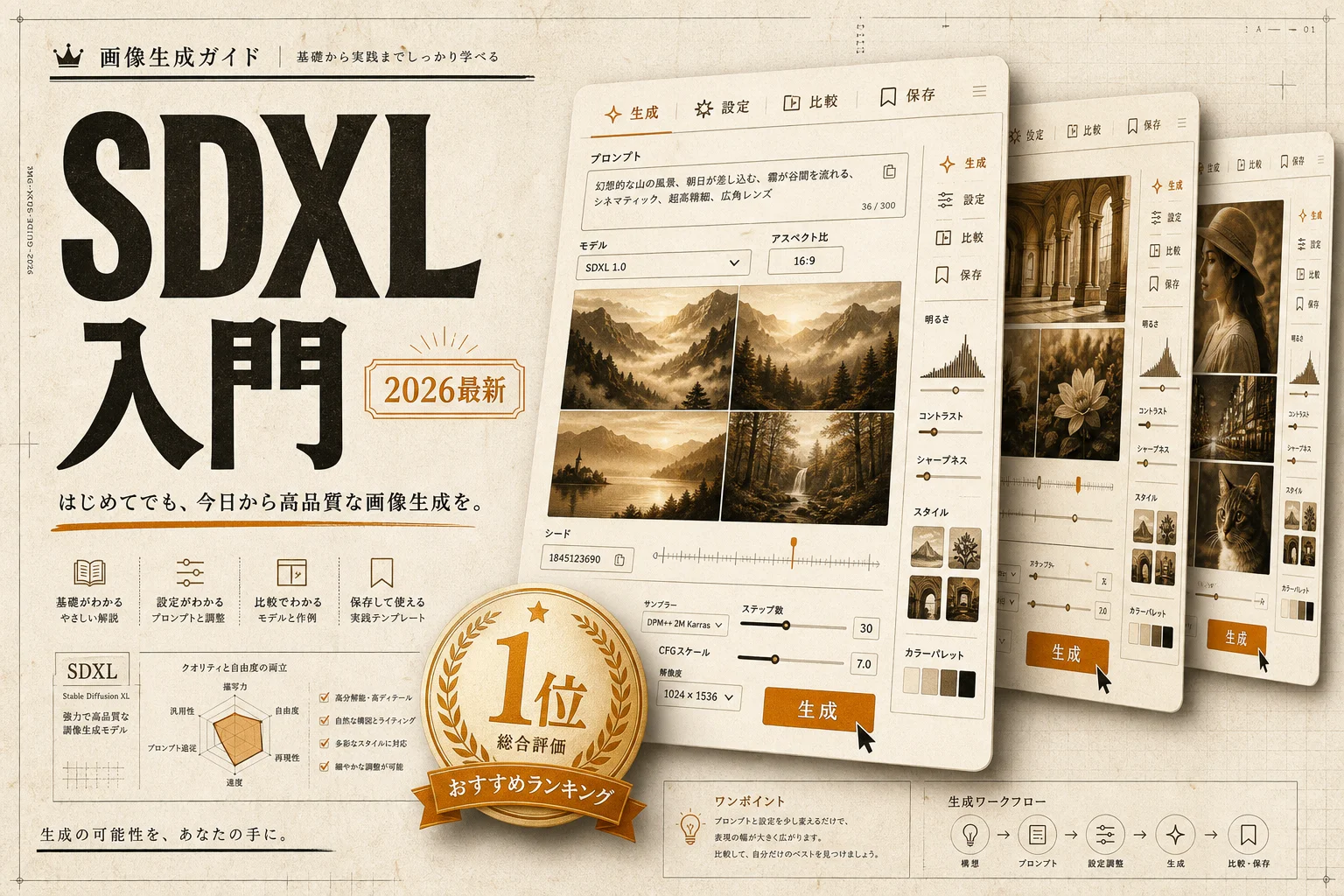 SDXLとは？無料で高画質画像を作る使い方と始め方 (2026年版)