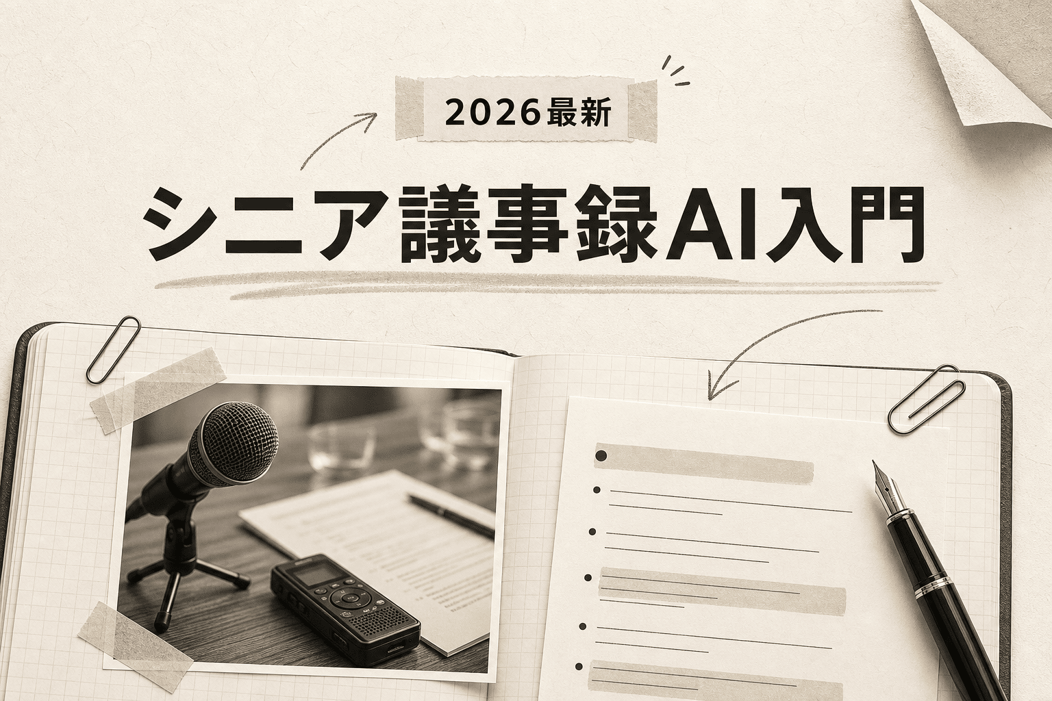 シニアの議事録AI 月3,000円以下で選ぶ5つの候補と使い方 (2026年版)