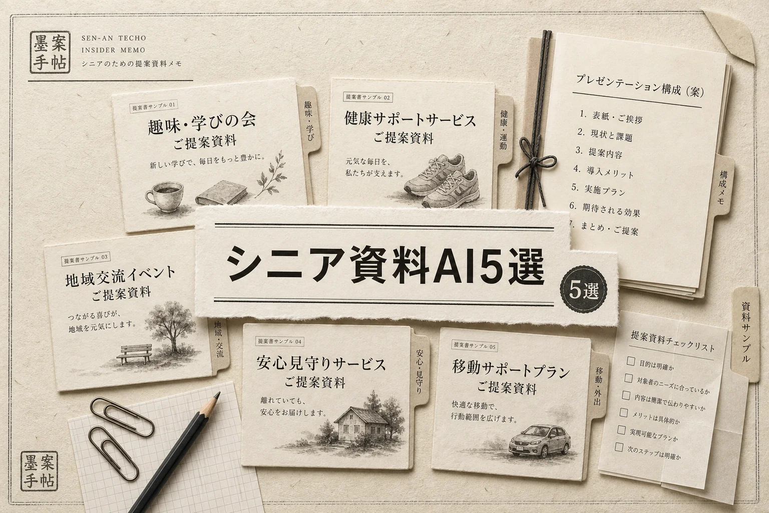 シニアの提案資料AIベスト5、月3,000円以下で始める手順 (2026年版)