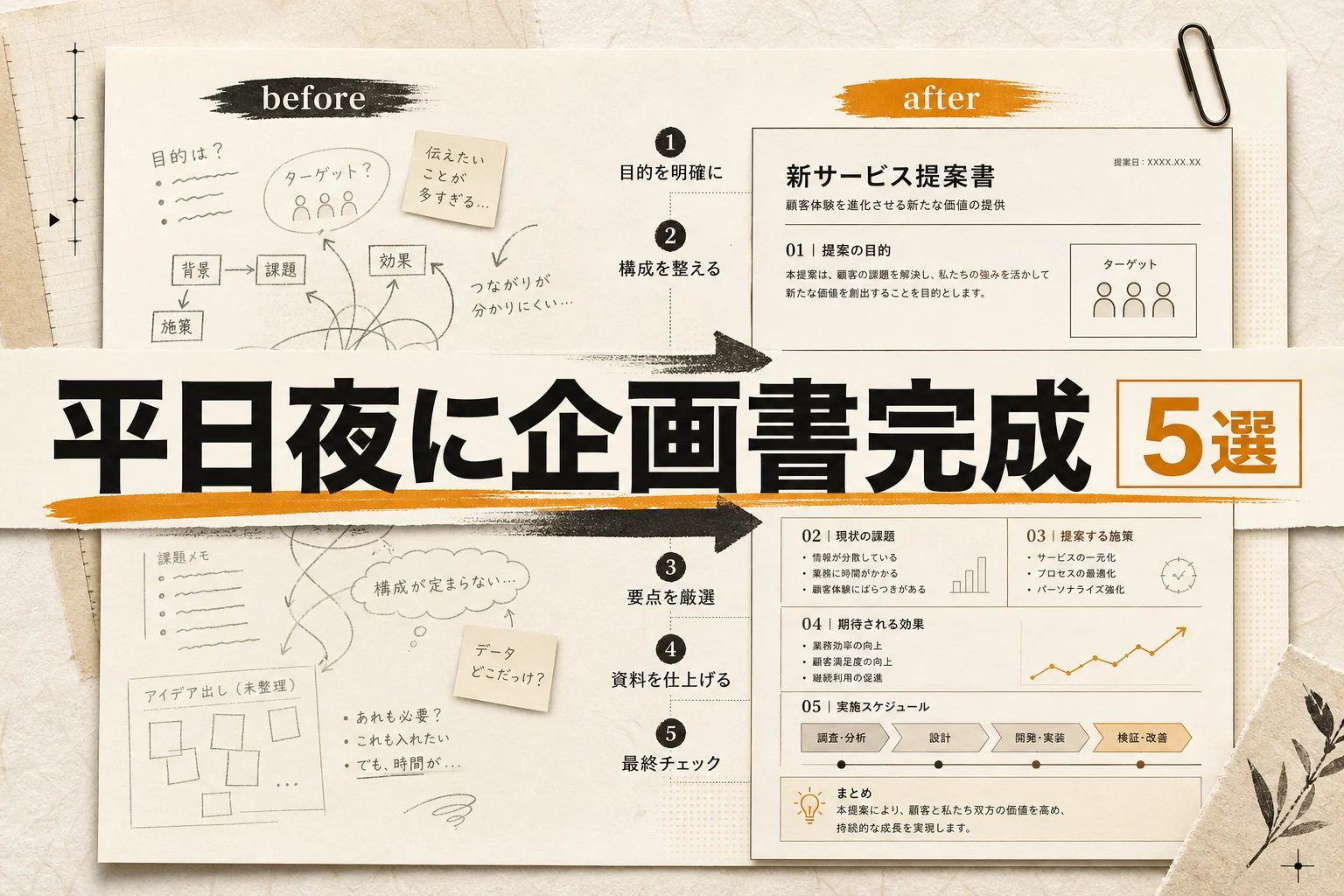 副業会社員の企画書作成AI 5選と月3,000円以下の始め方 (2026年版)