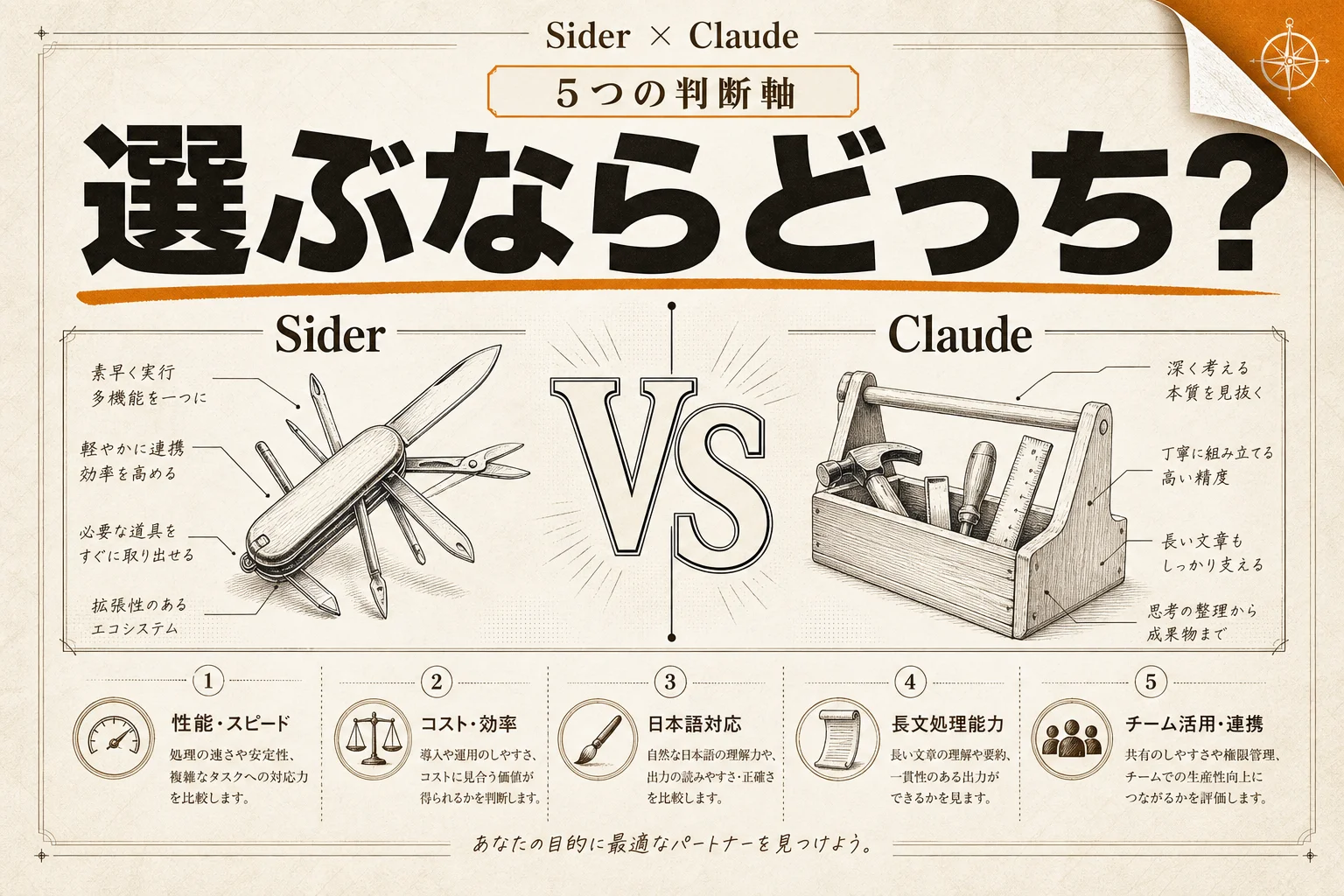 SiderとClaude比較｜性能とコストで選ぶ5つの判断基準 (2026年版)