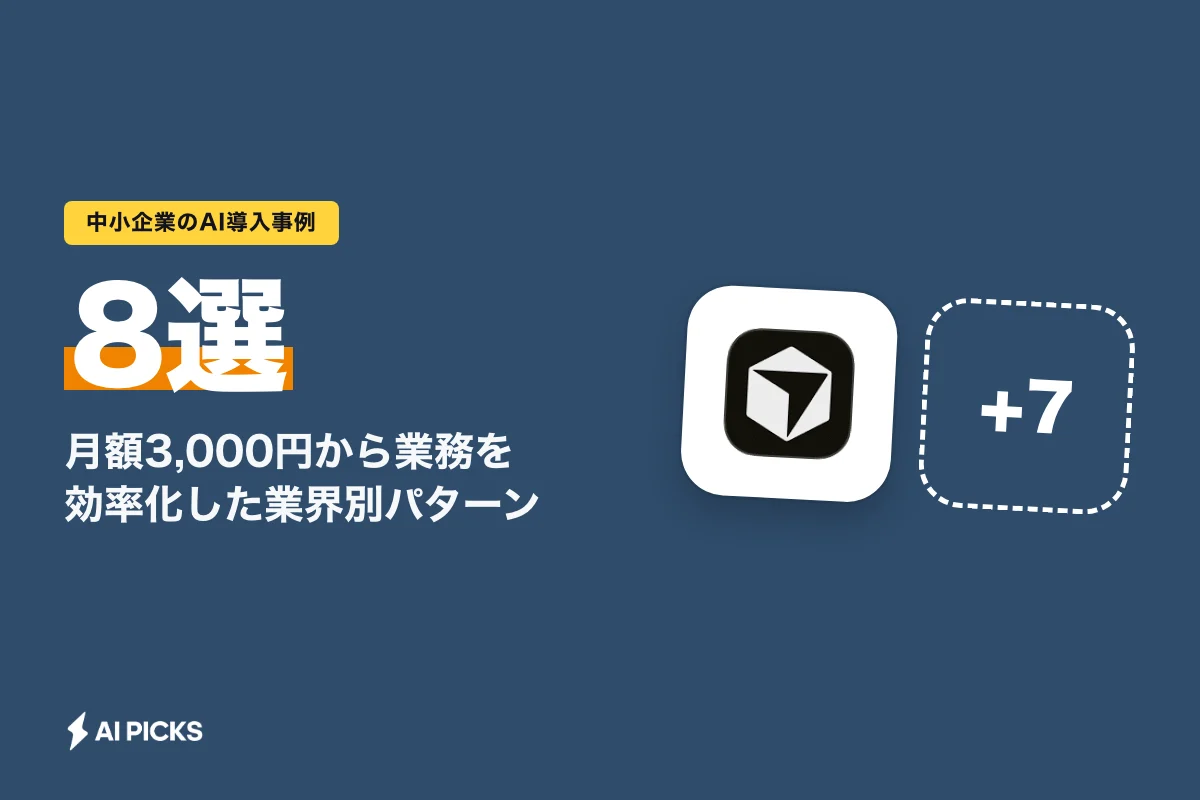 中小企業のAI導入事例8選｜月額3,000円から業務を効率化した業界別パターン (2026年版)