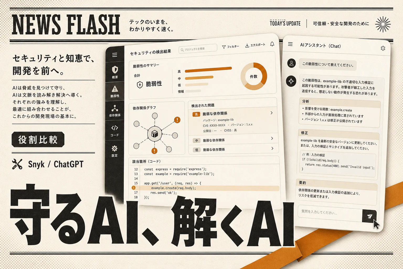 SnykとChatGPTを比較｜性能・コストの違いと使い分け (2026年版)