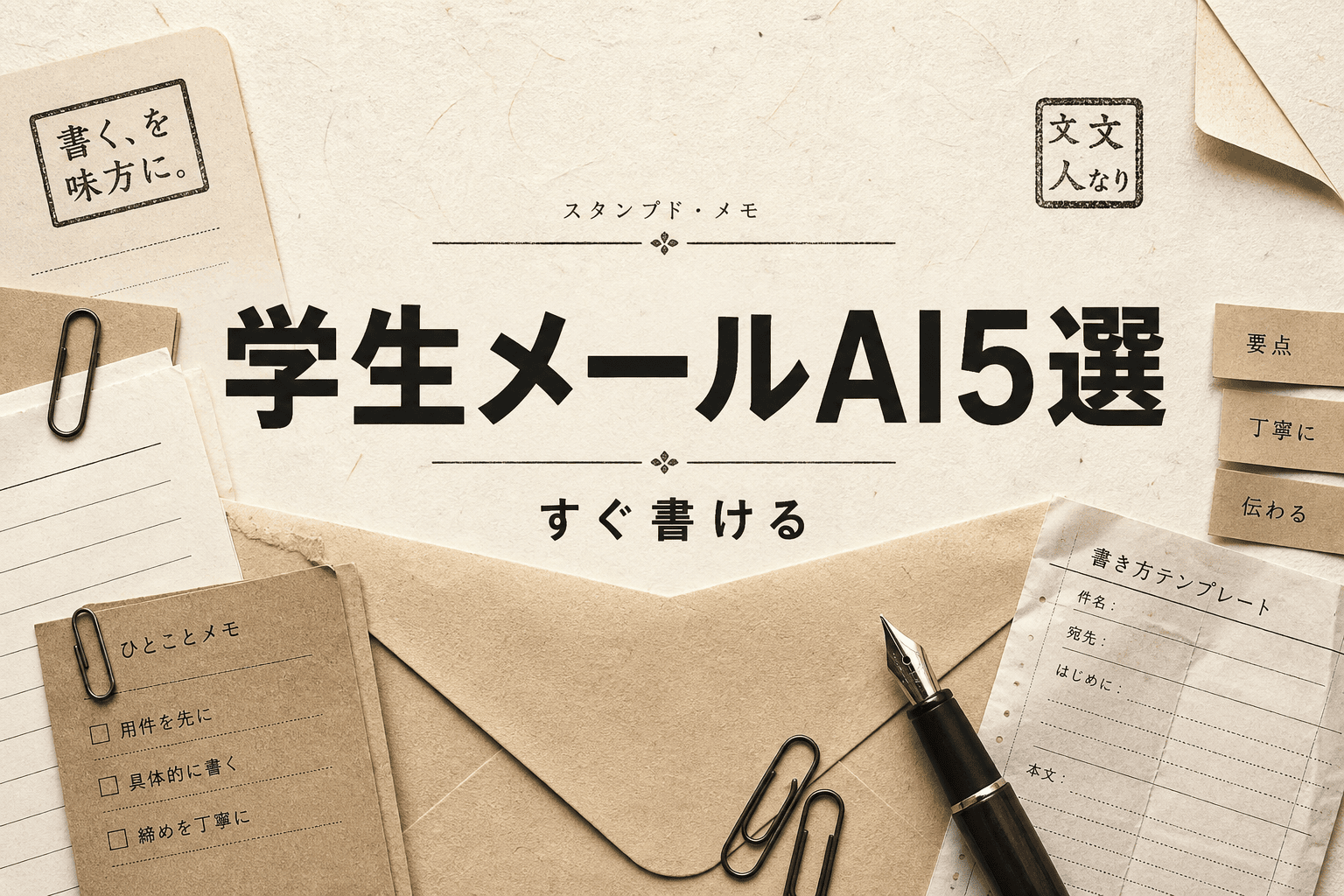 学生のメール作成AIベスト5、月3,000円以下で始める選び方 (2026年版)