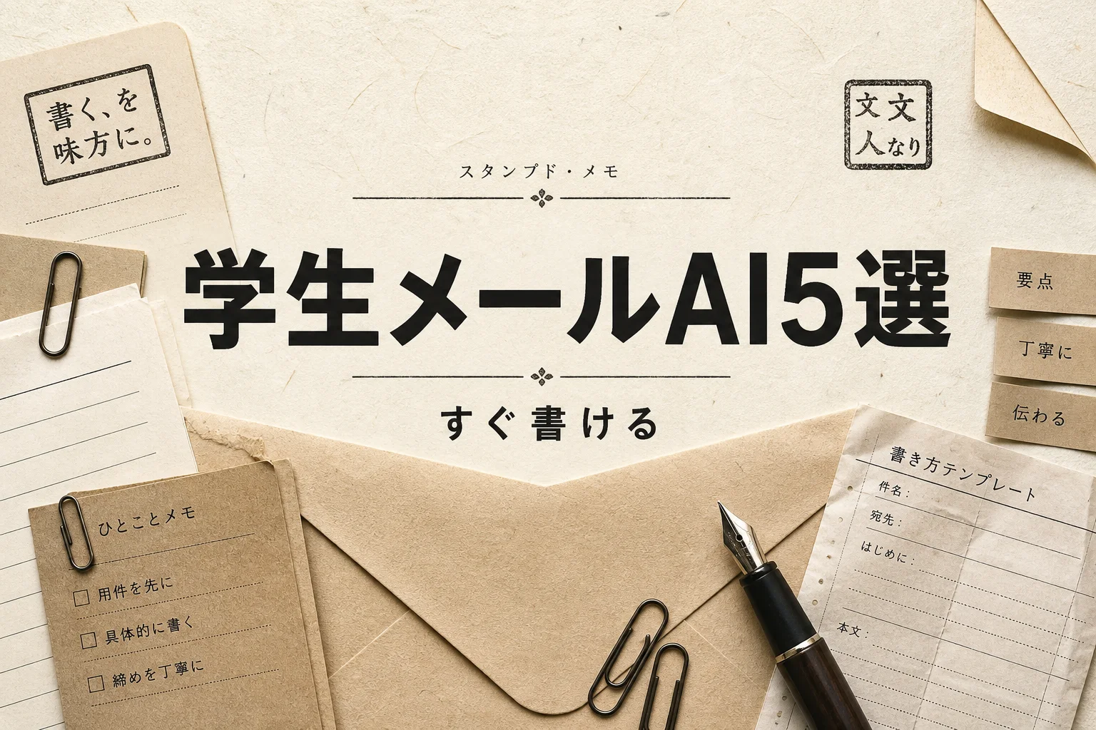 学生のメール作成AIベスト5、月3,000円以下で始める選び方 (2026年版)